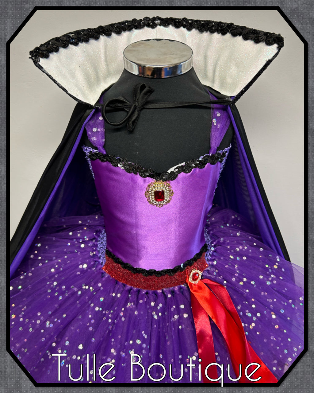 Girls toddlers Evil Queen tutu dress, ballgown, fancy dress costume
