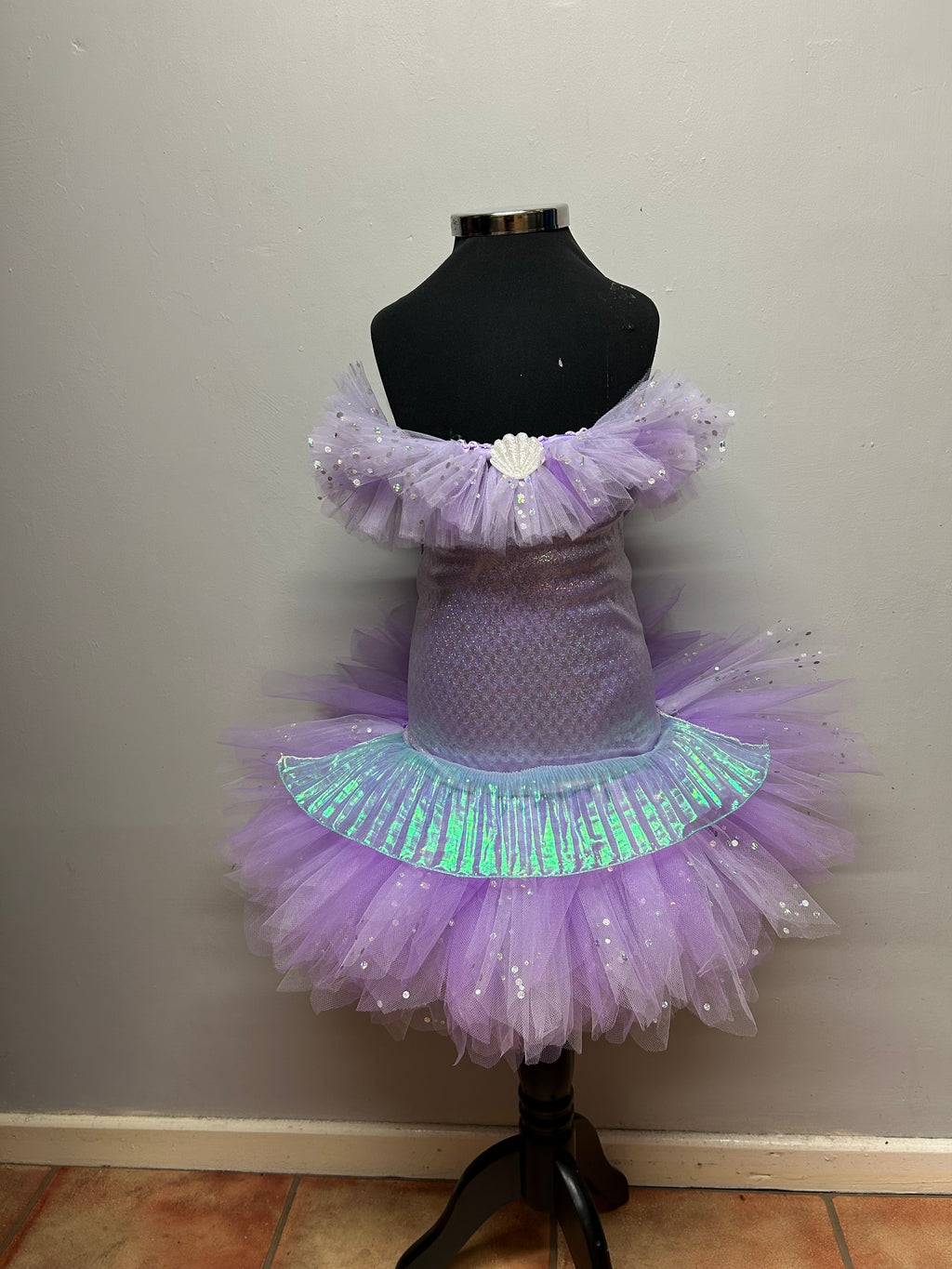 Girls toddlers Mermaid fishtail tutu dress, ballgown, fancy dress costume