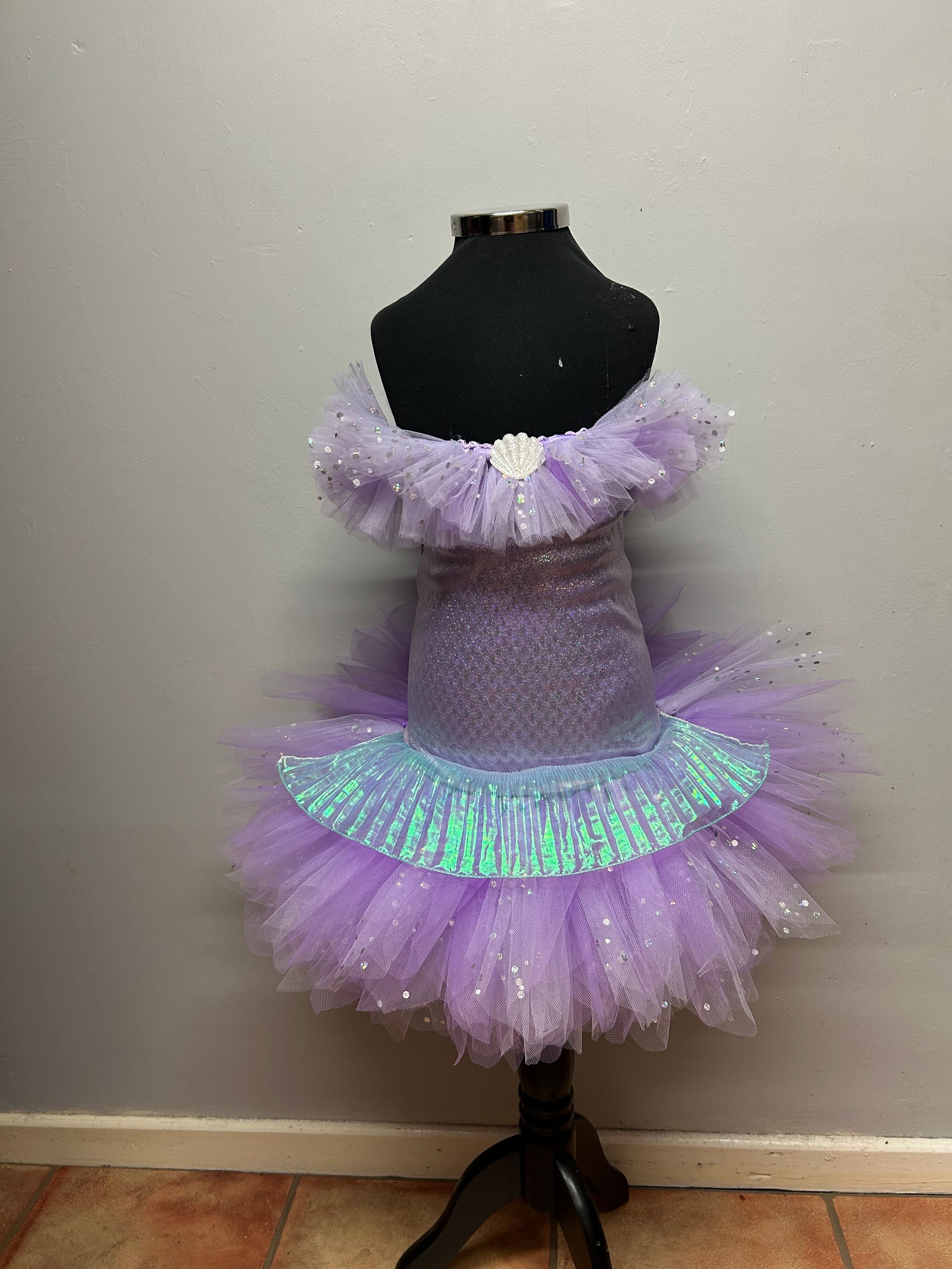 Girls toddlers Mermaid fishtail tutu dress, ballgown, fancy dress costume