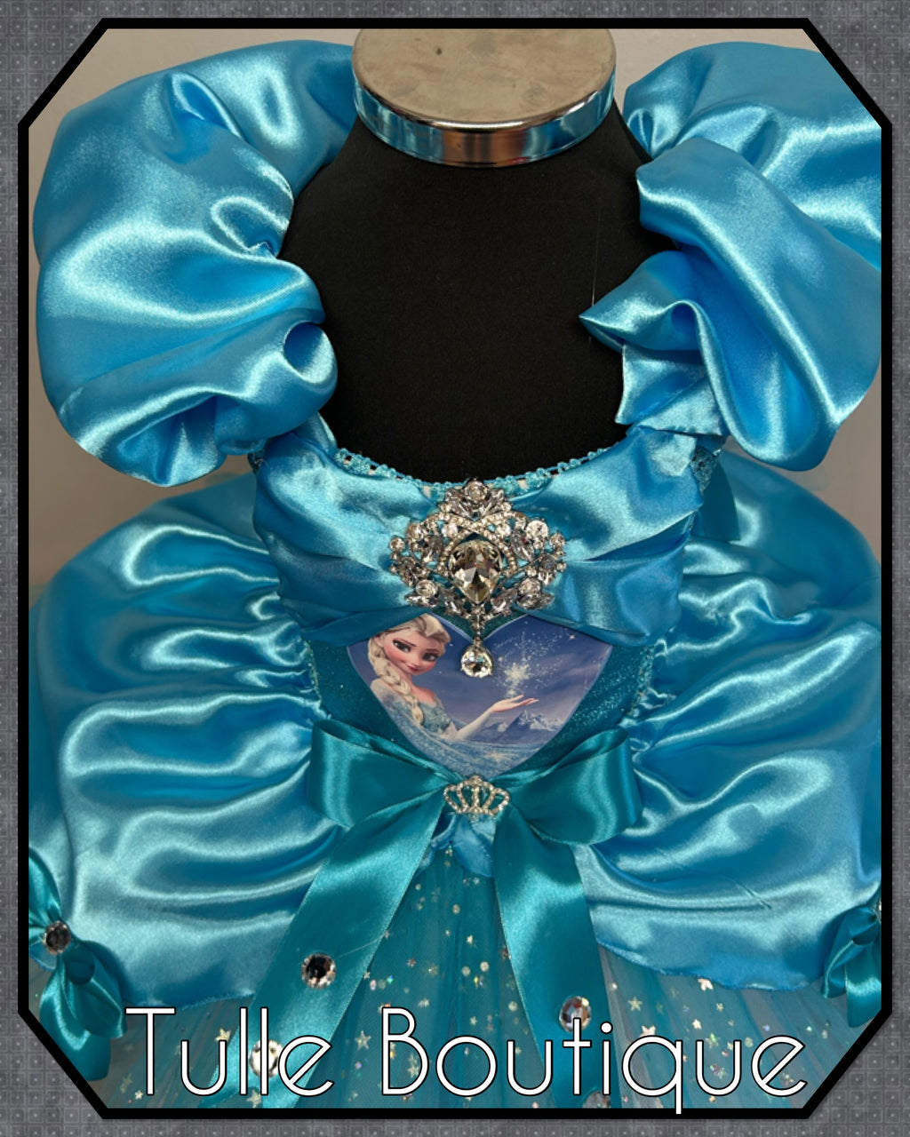 Girls toddlers Princess Elsa satin tutu dress, frozen ballgown, fancy dress costume