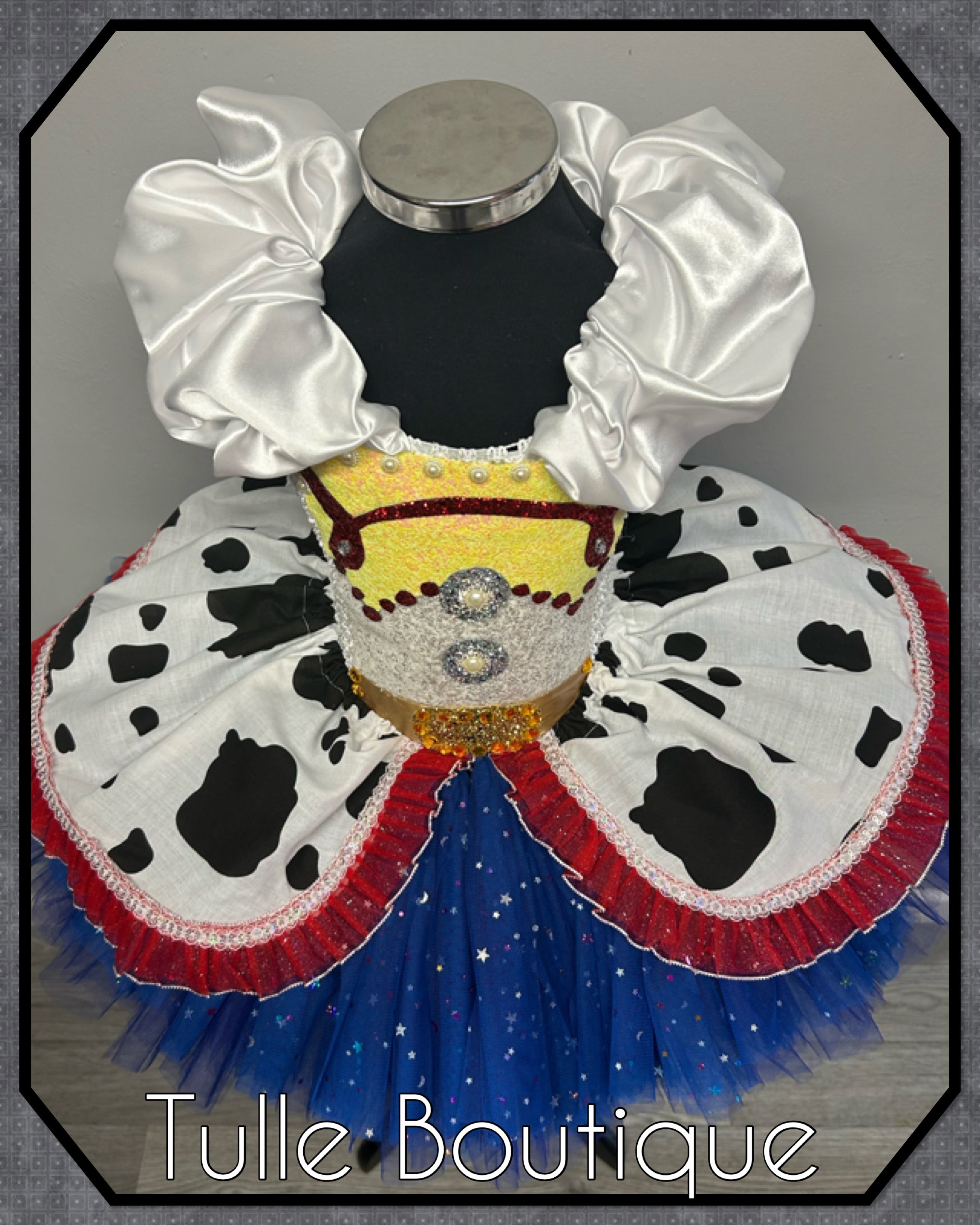 Girls toddlers Jessie cowgirl tutu dress, ballgown, fancy dress costume