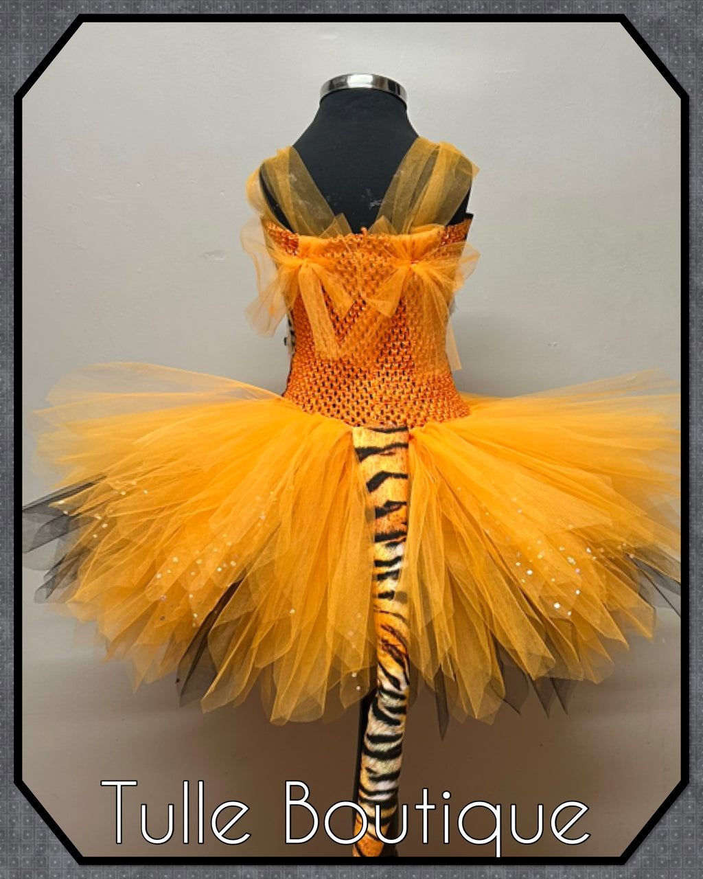 Girls toddlers Tiger book day tutu dress, ballgown, The tiger who came for tea fancy dress costume