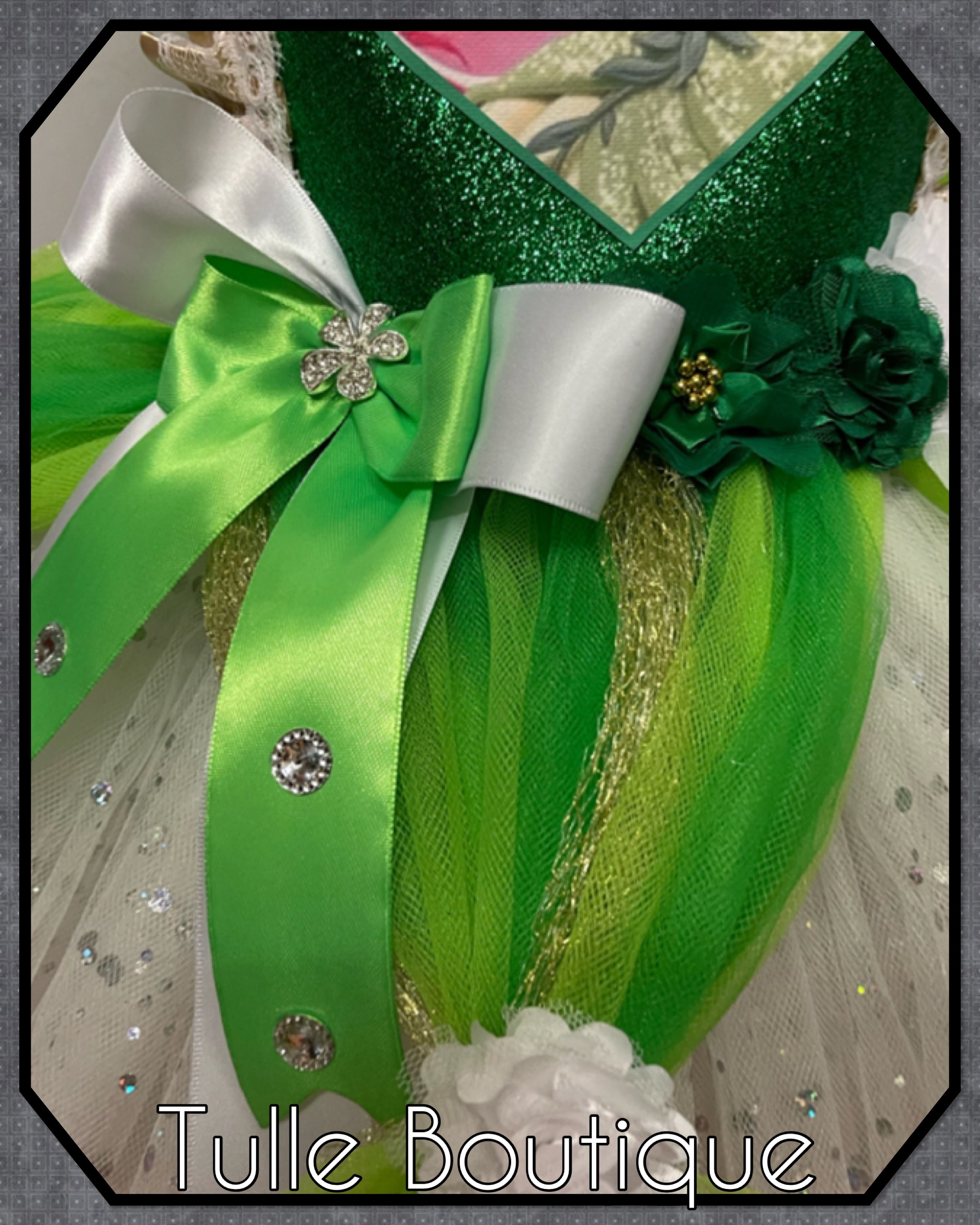 Girls toddlers Princess Tiana tutu dress, princess and the frog ballgown, fancy dress costume