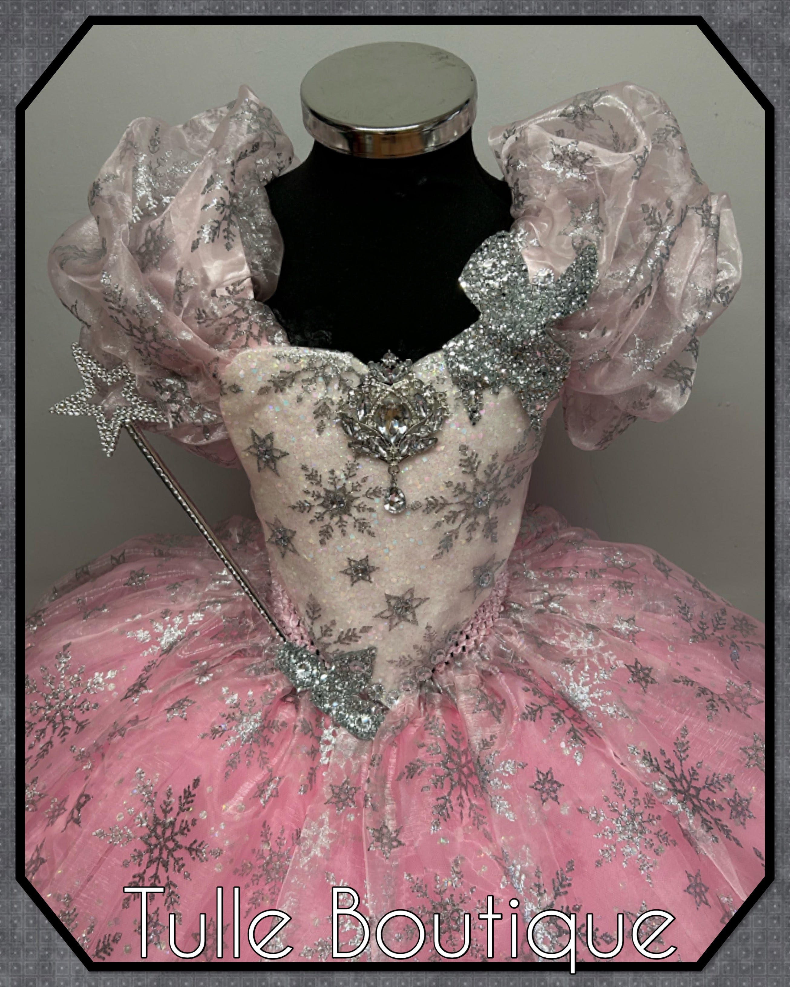 Girls toddlers wizard of Oz Glinda the good witch tutu dress,ballgown, fancy dress costume