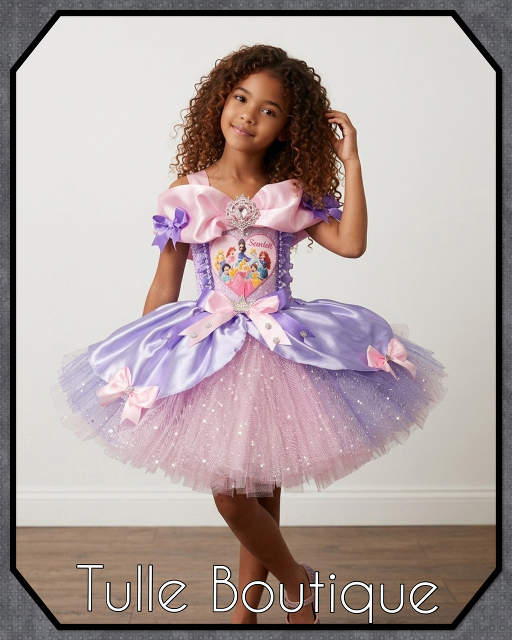 Girls toddlers Disney Princess pink and lilac  tutu dress, birthday ballgown, fancy dress costume