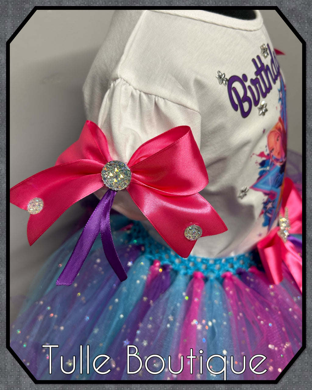 Girls toddlers Kpop demon hunters birthday tshirt and tutu outfit fancy dress costume