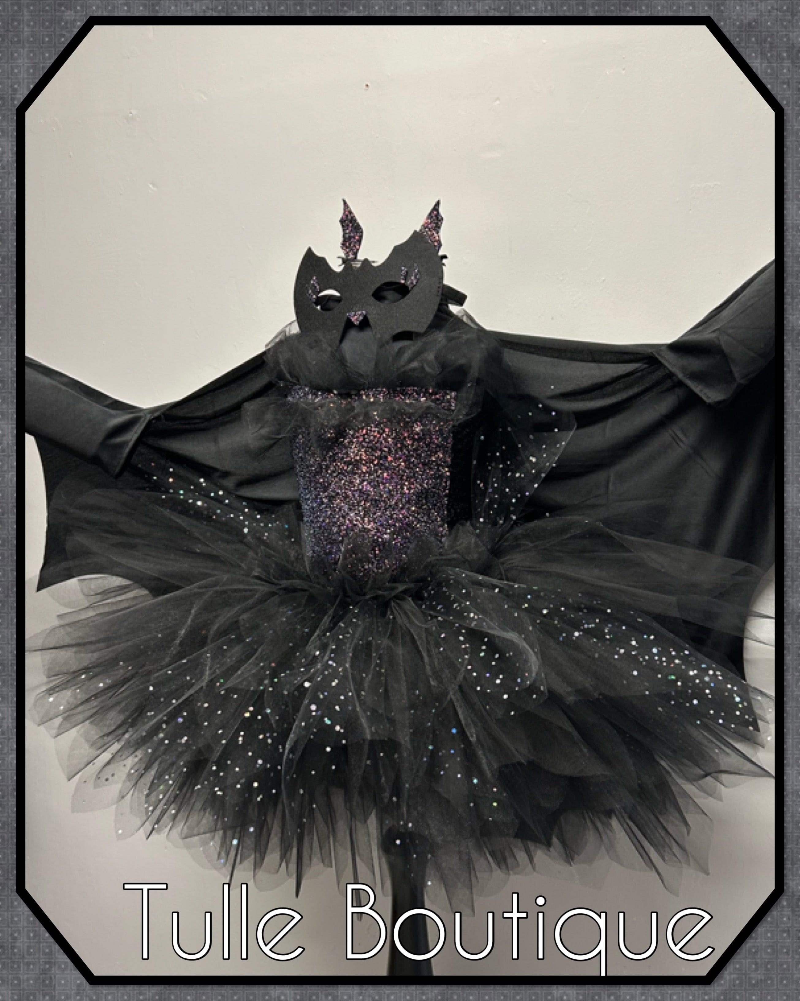 Girls toddlers sparkly Bat tutu birthday party dress,ballgown, fancy dress costume