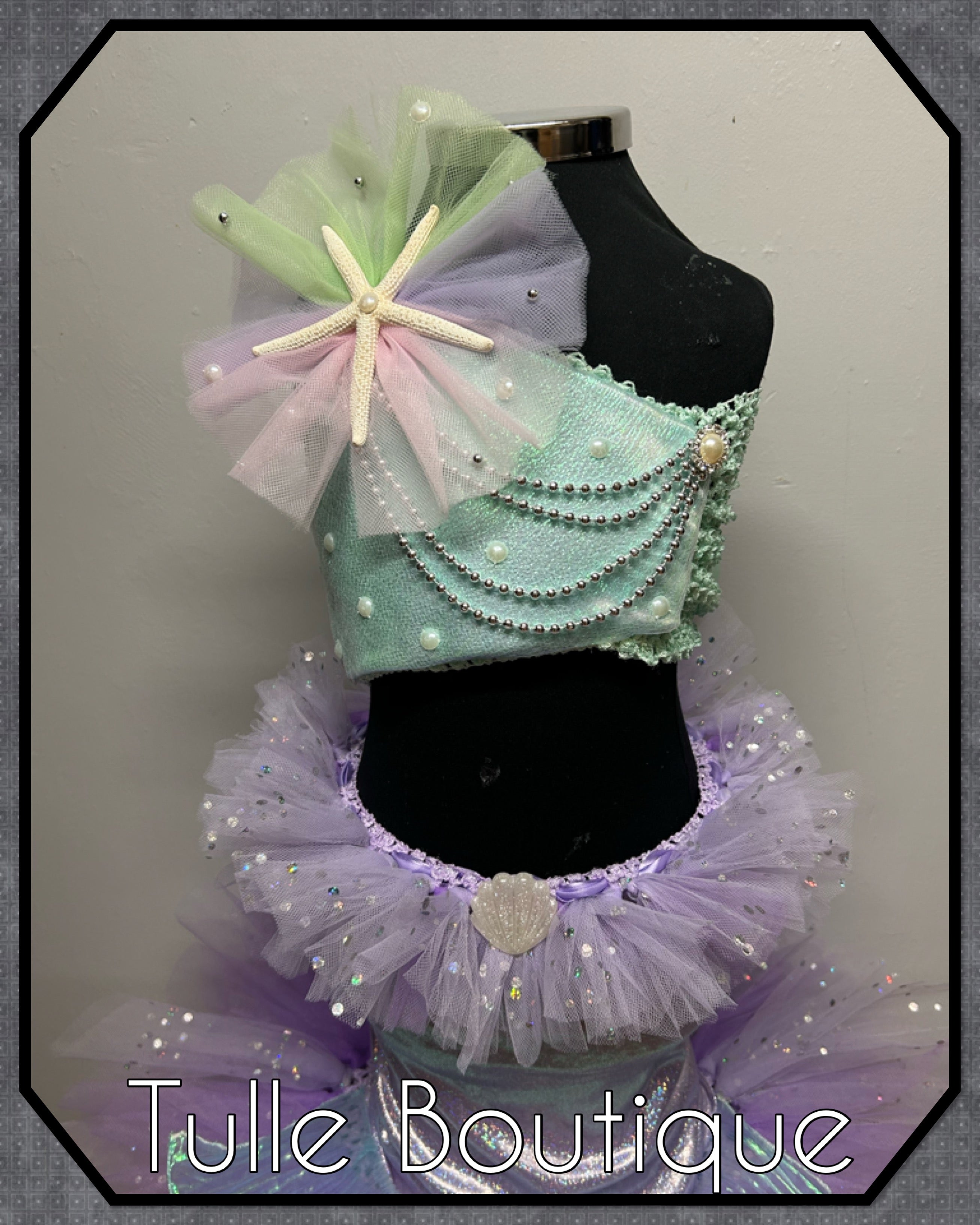 Girls toddlers Mermaid fishtail tutu dress, ballgown, fancy dress costume