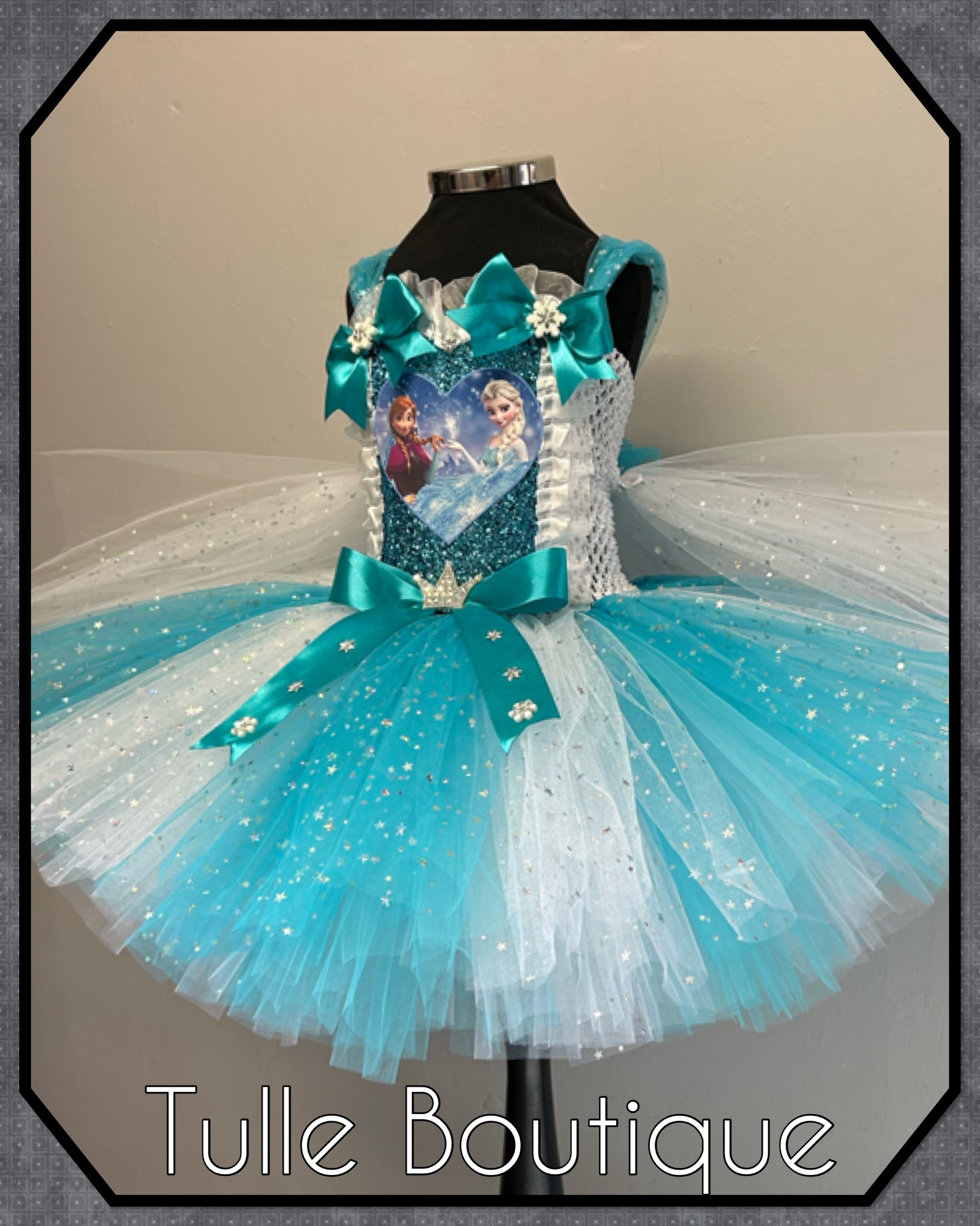 Girls toddlers Princess Elsa and Anna tutu dress, ballgown,Frozen fancy dress costume