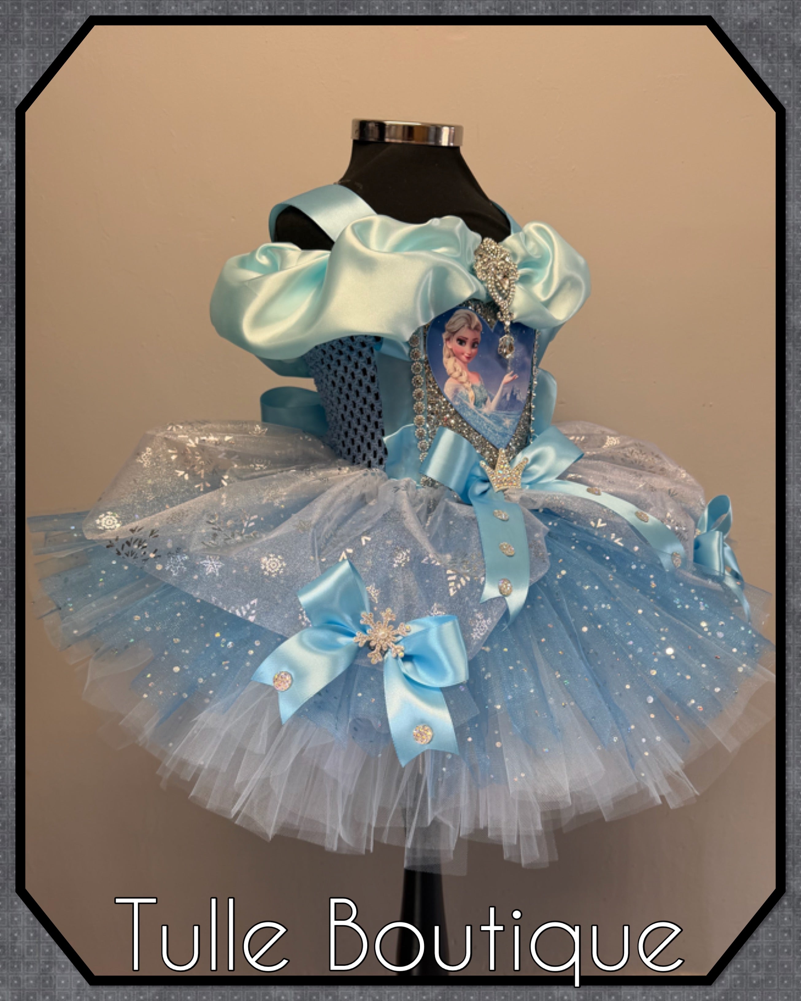 Girls toddlers Princess Elsa frozen tutu birthday party dress,ballgown, fancy dress costume