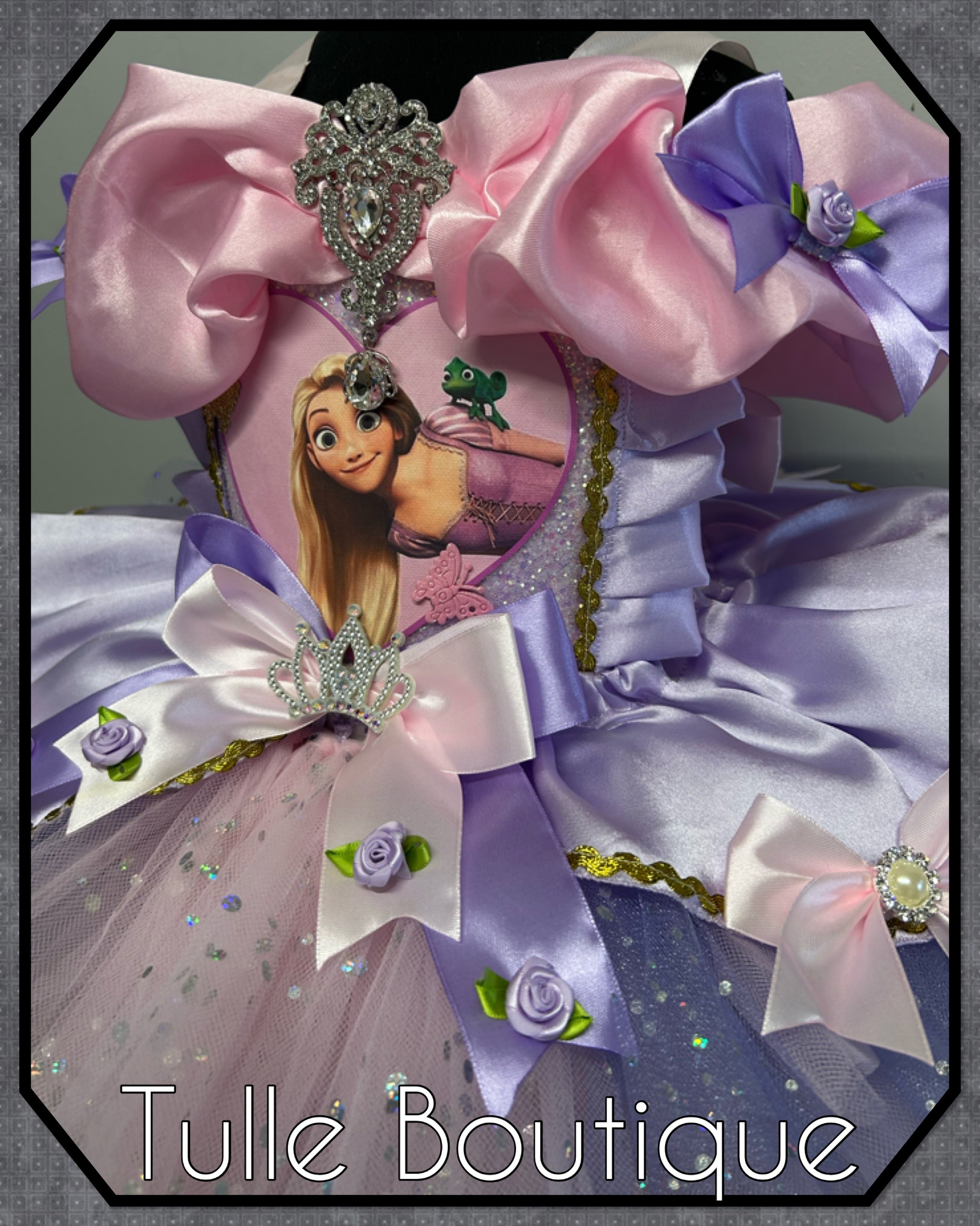 Girls toddlers Rapunzel Pink and lilac Princess tutu dress, birthday ballgown, fancy dress costume