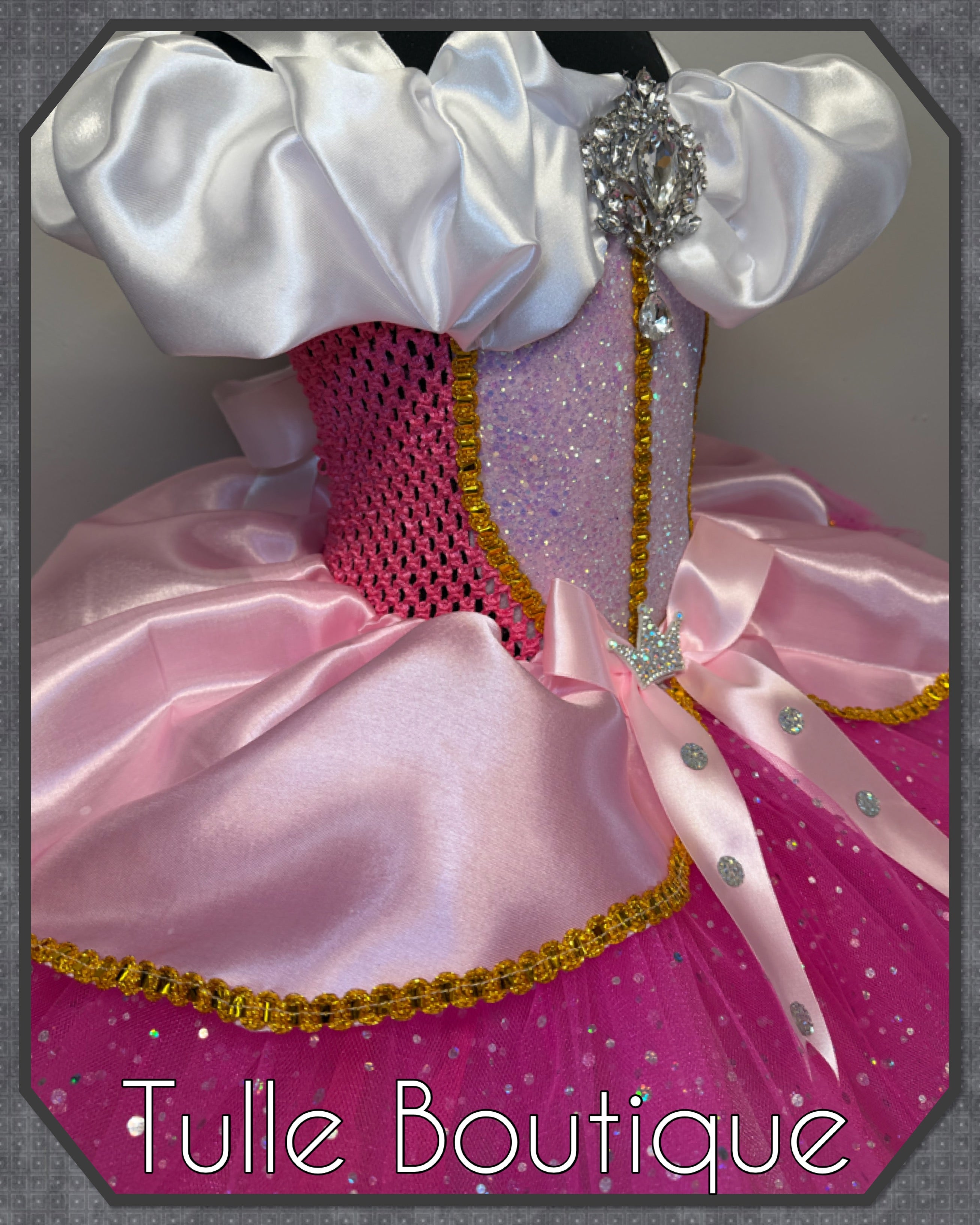 Girls toddlers Princess Aurora tutu dress, sleeping beauty ballgown, fancy dress costume