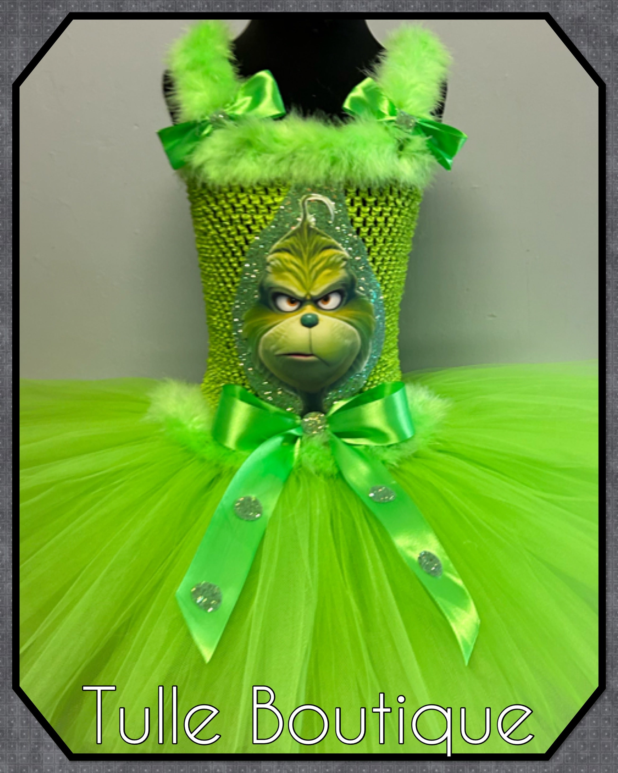 Girls toddlers The Grinch Christmas  tutu dress, ballgown, fancy dress costume