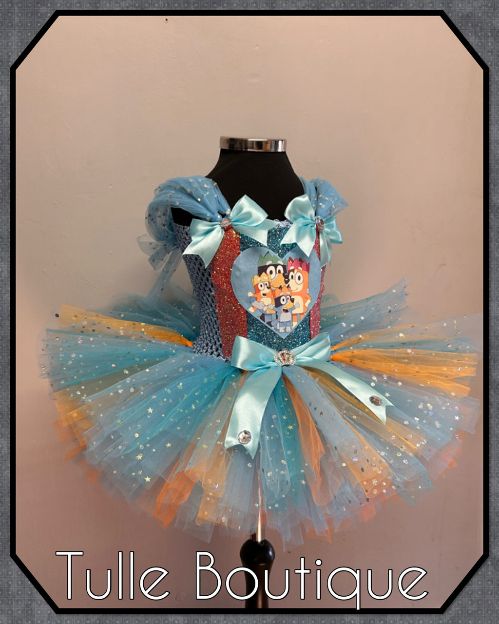 Girls toddlers Bluey tutu dress, ballgown, paw patrol fancy dress costume