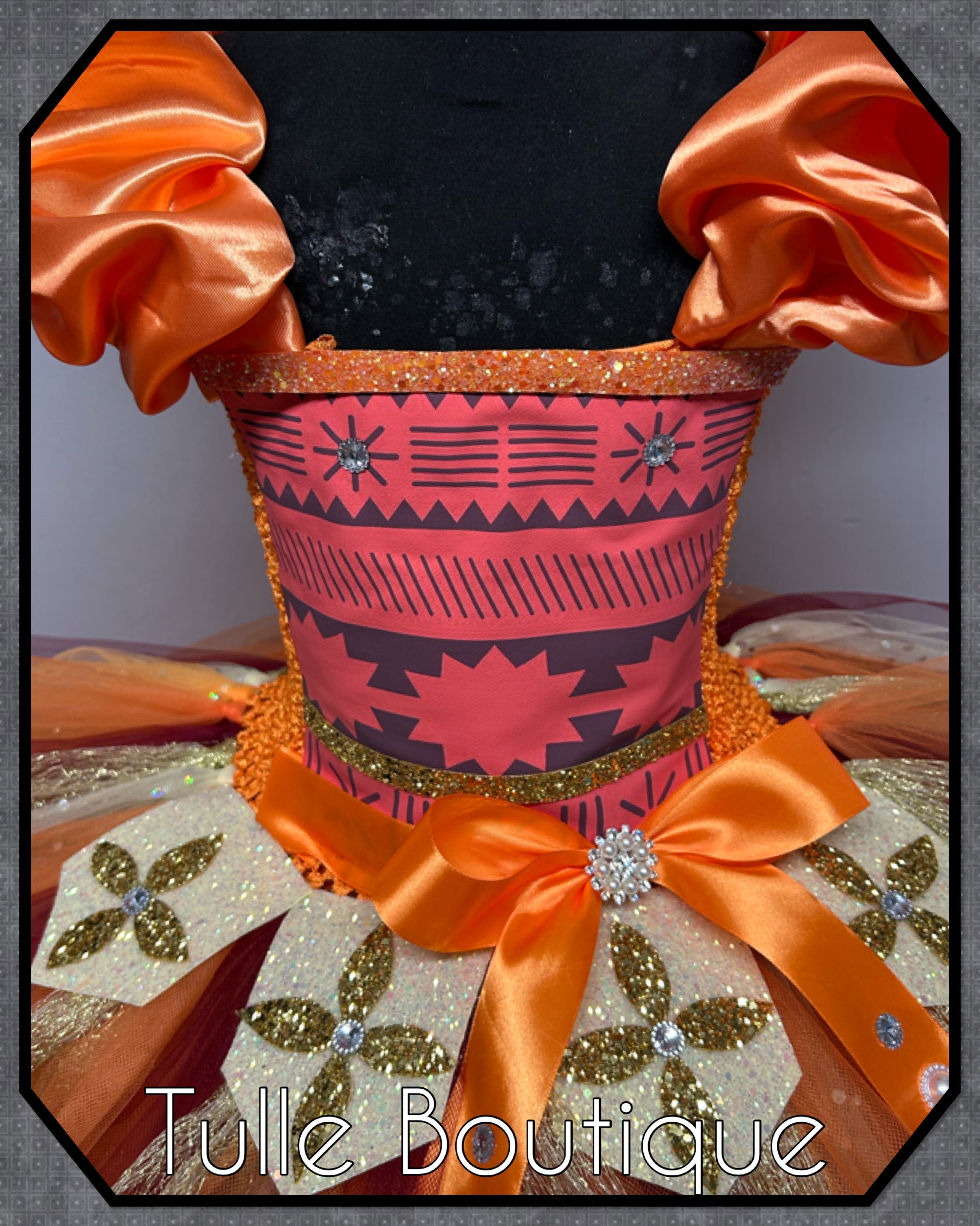 Girls toddlers Moana tutu birthday party dress,ballgown, fancy dress costume