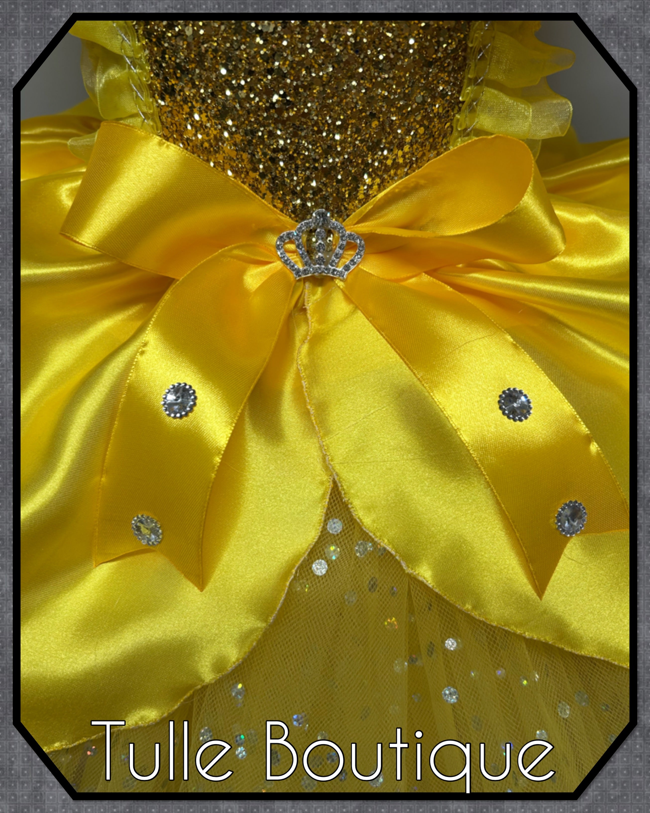 Girls toddlers Princess Belle tutu dress, beauty and the beast ballgown, fancy dress costume