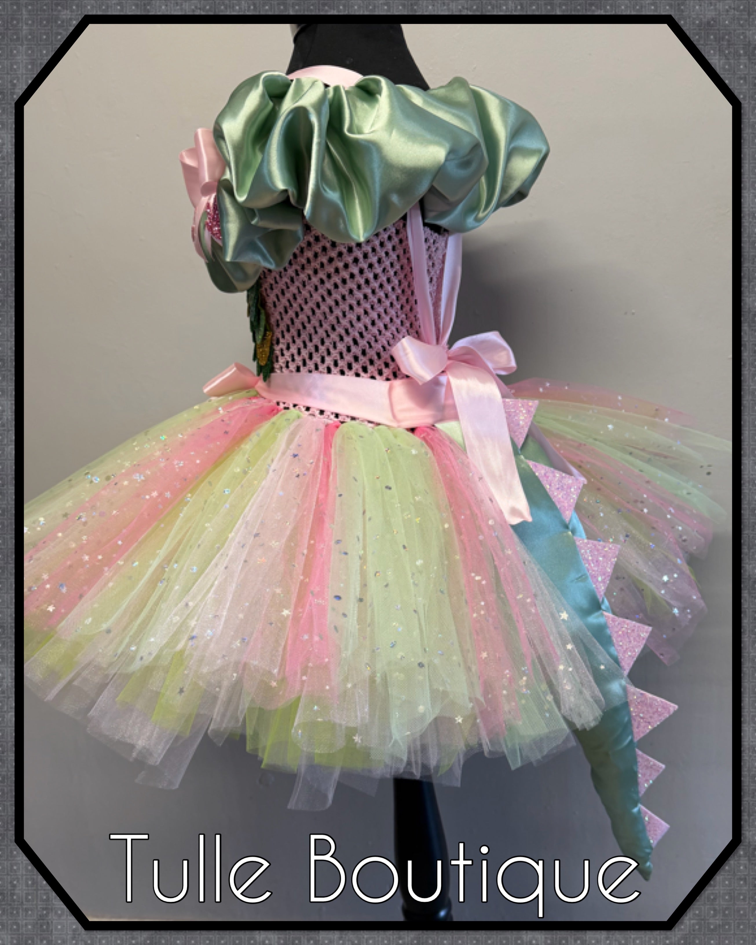 Girls toddlers Dinosaur tutu dress, ballgown, fancy dress costume