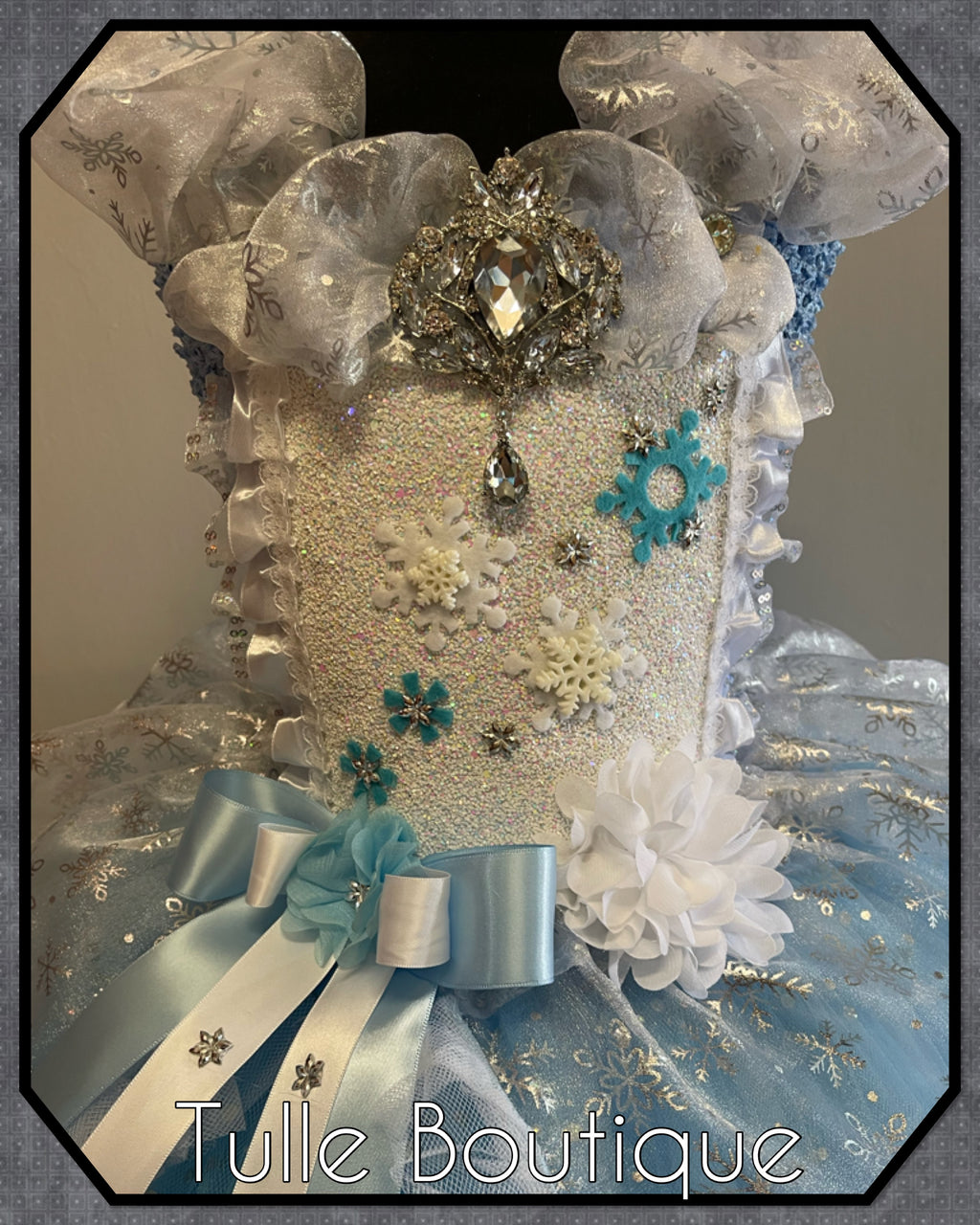 Girls toddlers Snowflake Princess ballgown, fancy dress costume full length