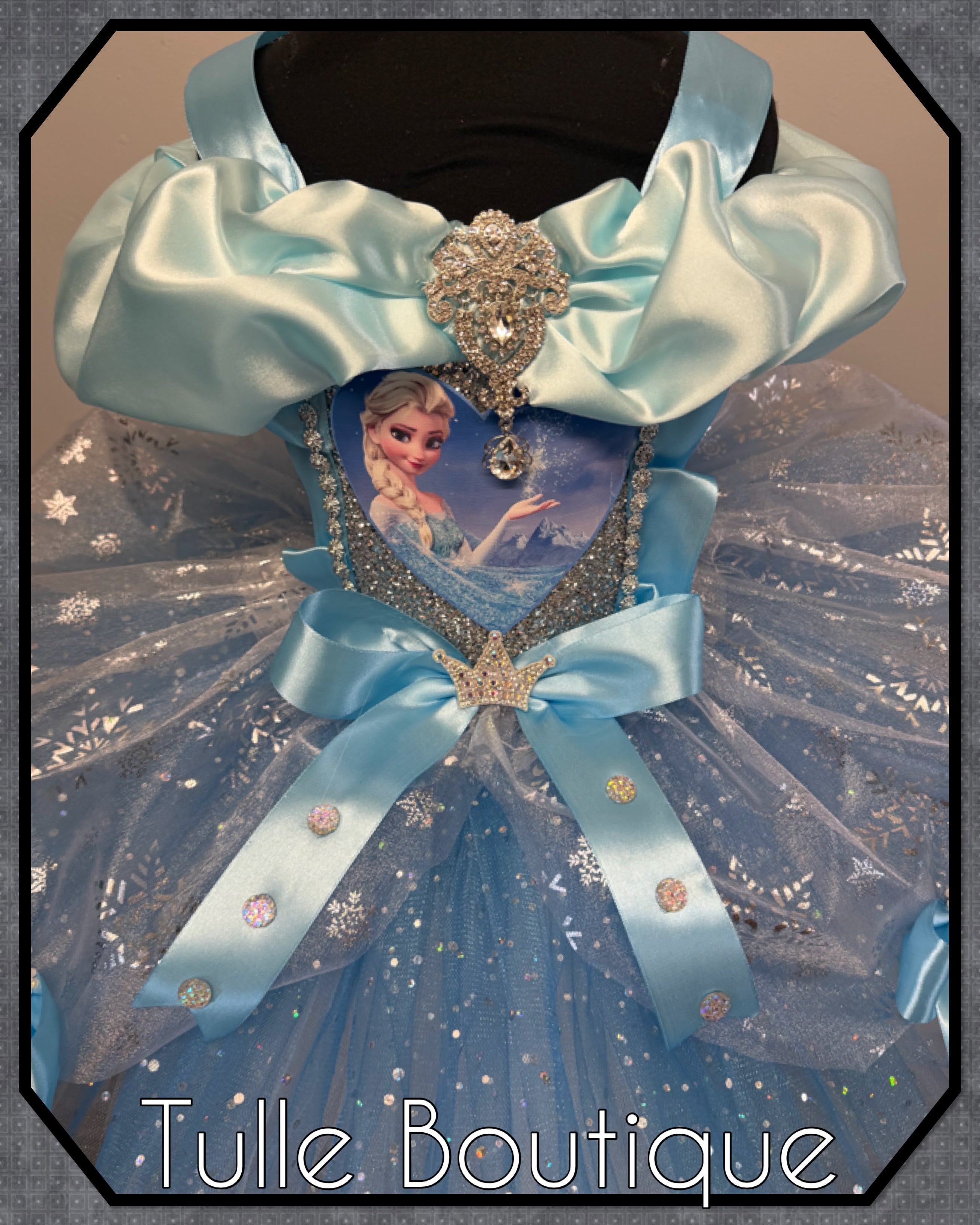 Girls toddlers Princess Elsa frozen tutu birthday party dress,ballgown, fancy dress costume