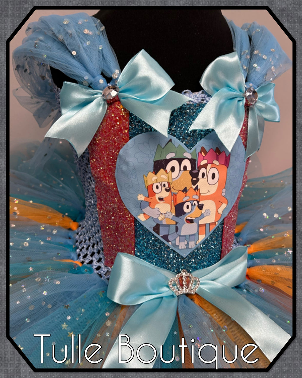 Girls toddlers Bluey tutu dress, ballgown, paw patrol fancy dress costume