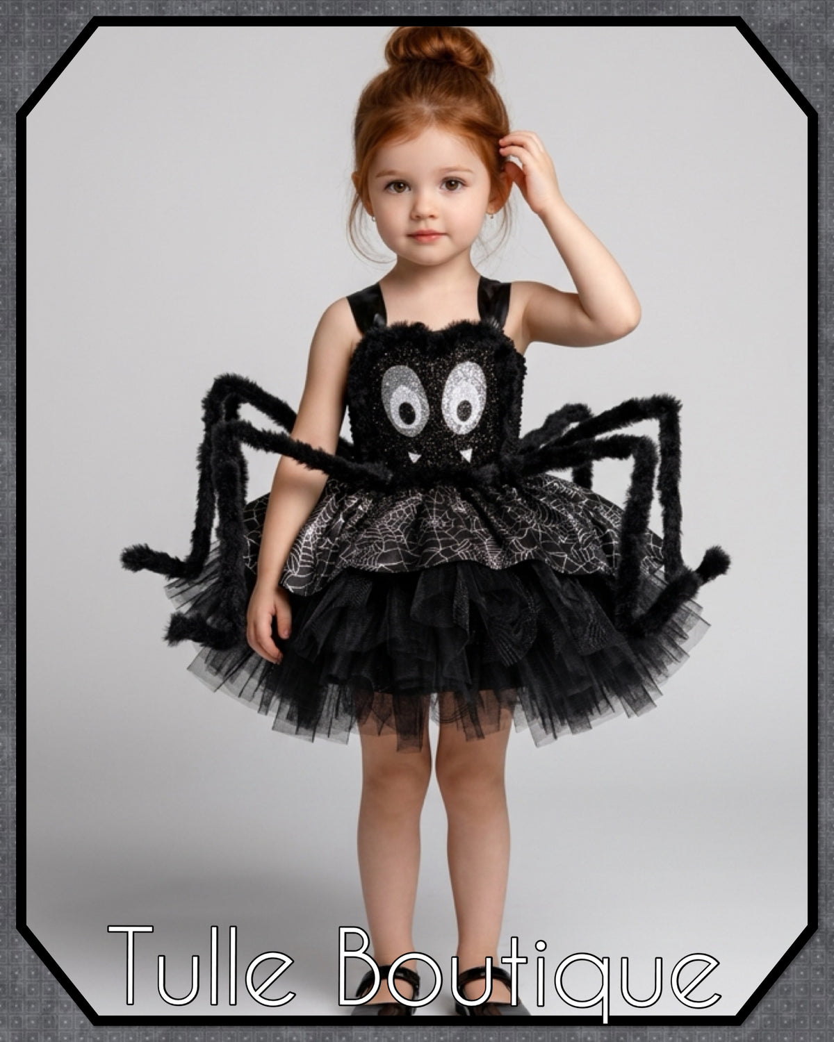 Girls toddlers Sparkly glitter Spider Halloween tutu dress, ballgown, Spider fancy dress costume