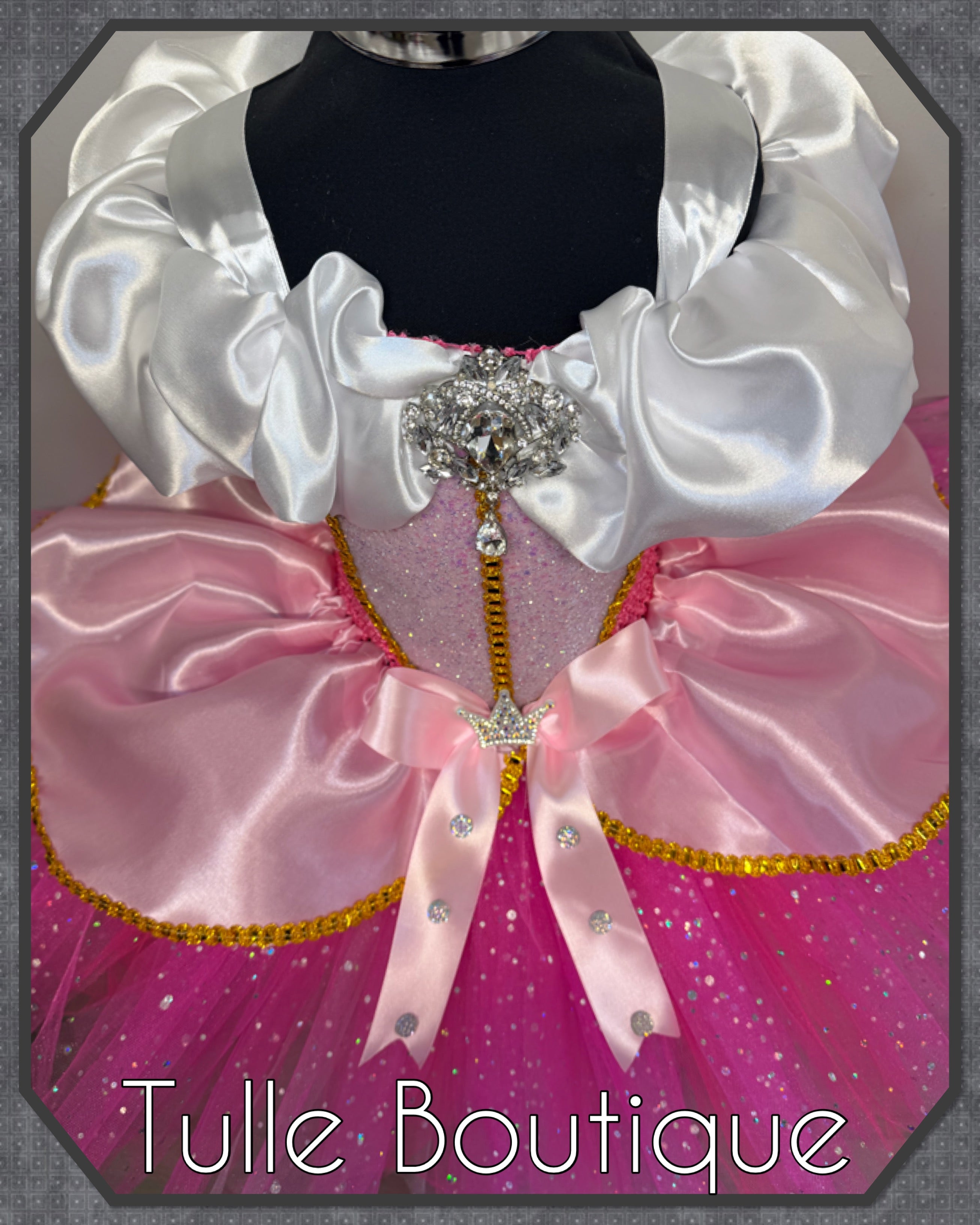 Girls toddlers Princess Aurora tutu dress, sleeping beauty ballgown, fancy dress costume