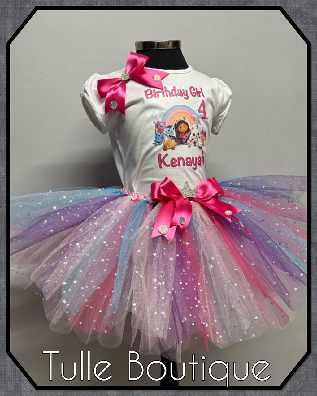 Girls toddlers Gabbys Dolls house  birthday tutu outfit fancy dress costume