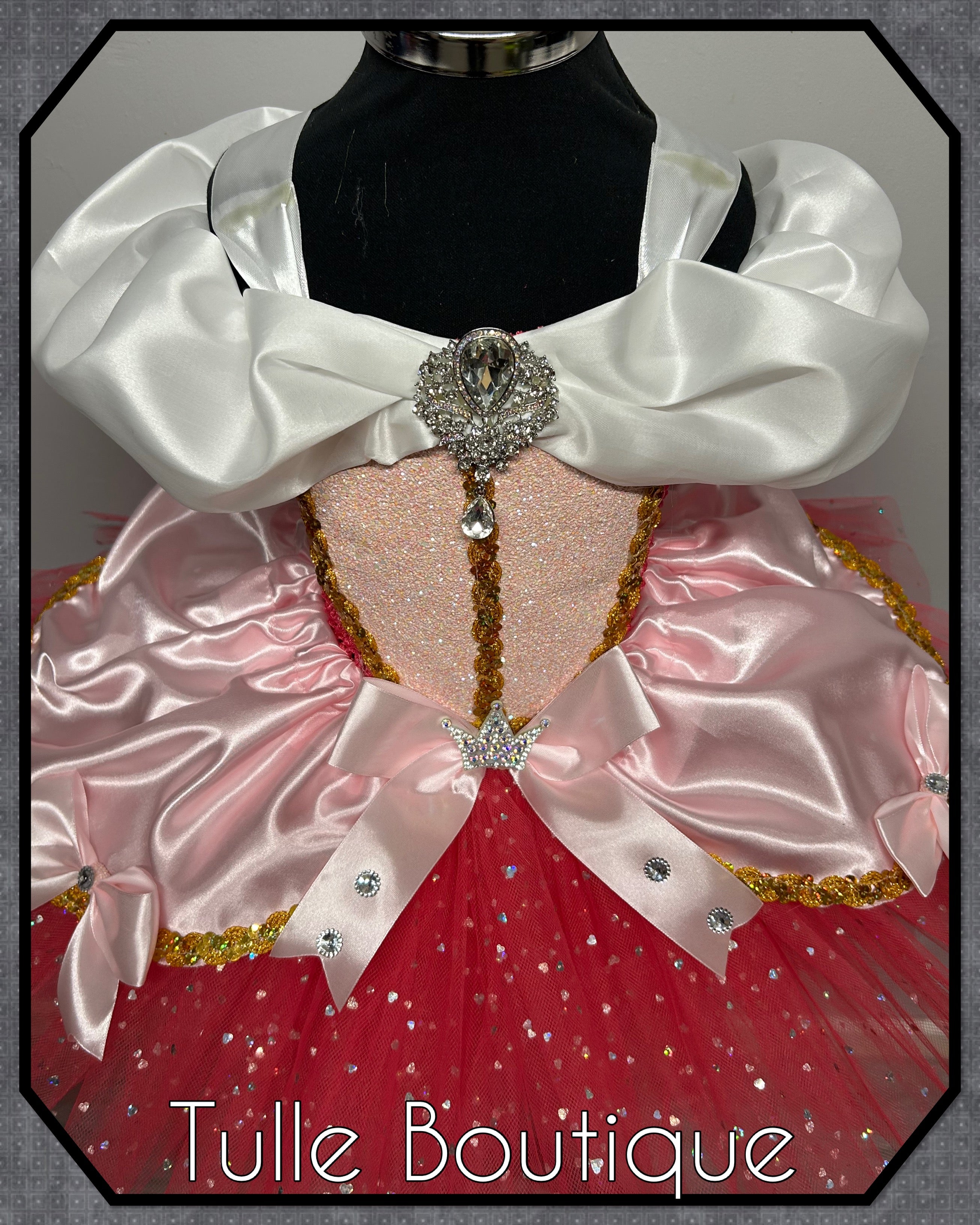 Girls toddlers Princess Aurora tutu dress, sleeping beauty ballgown, fancy dress costume