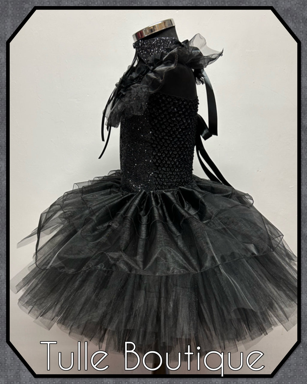 Girls toddlers Wednesday Addams Prom tutu dress, ballgown,Halloween fancy dress costume