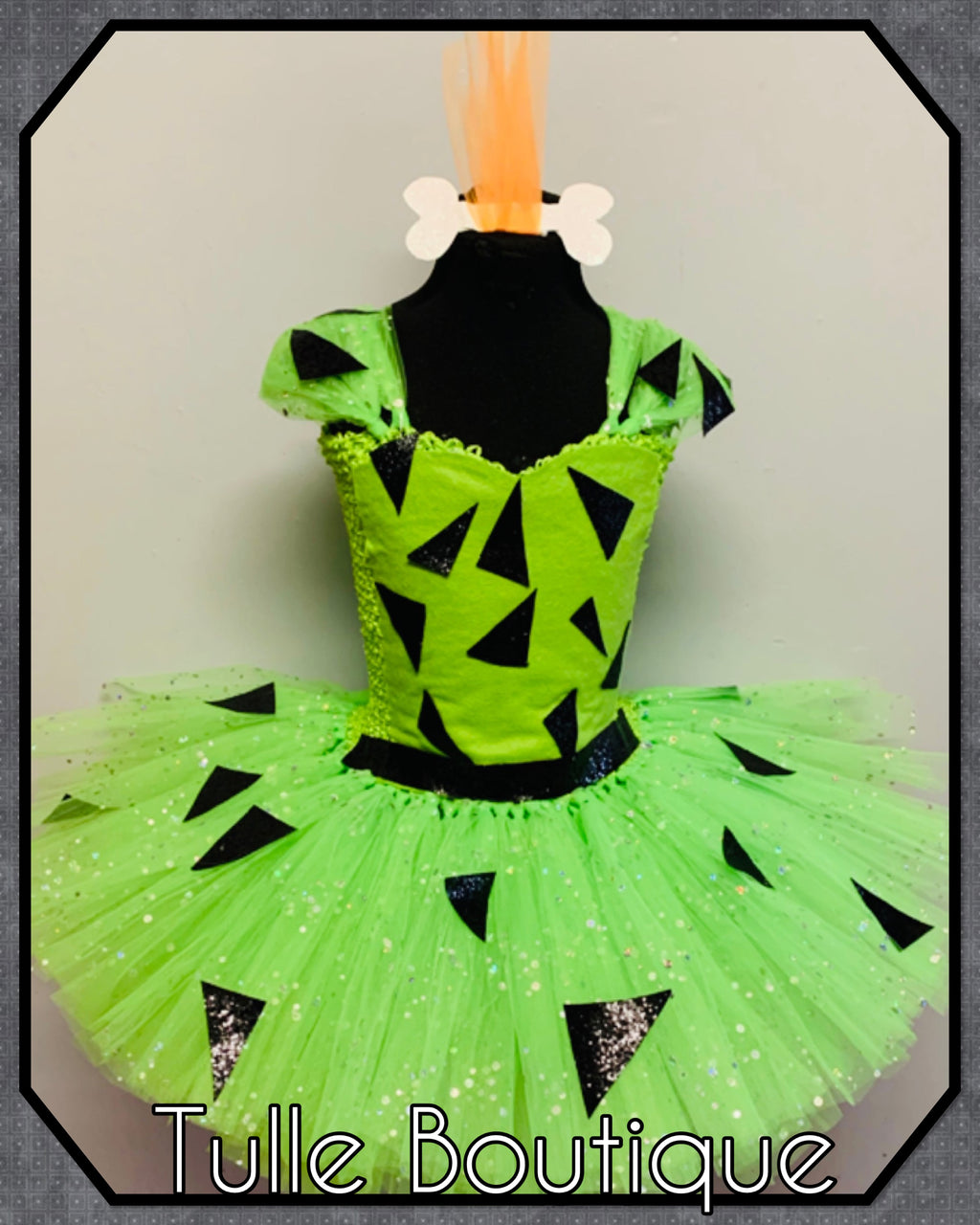 Girls toddlers Flintstones Pebbles dress, ballgown, book day Pebbles fancy dress costume