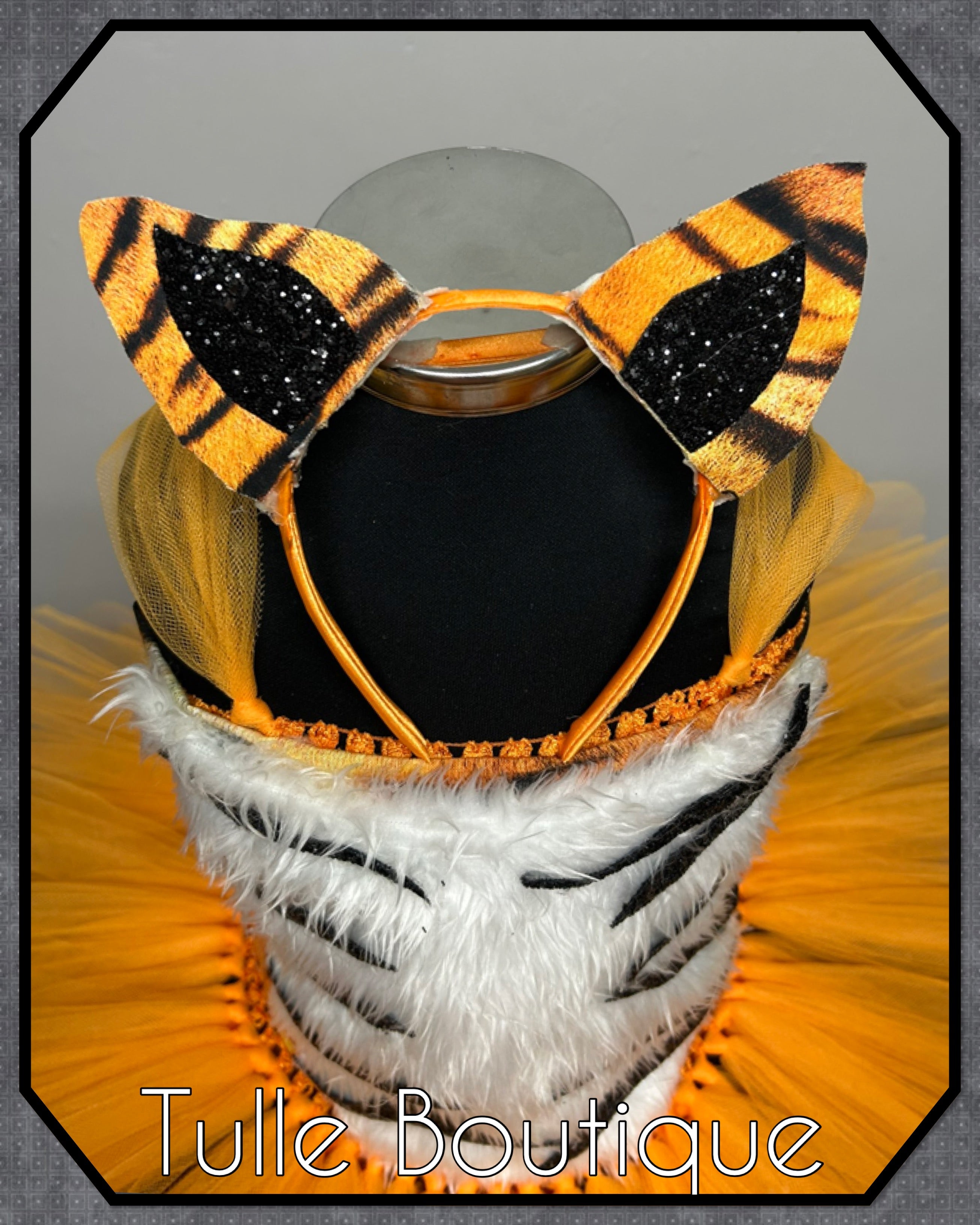 Girls toddlers Tiger book day tutu dress, ballgown, The tiger who came for tea fancy dress costume