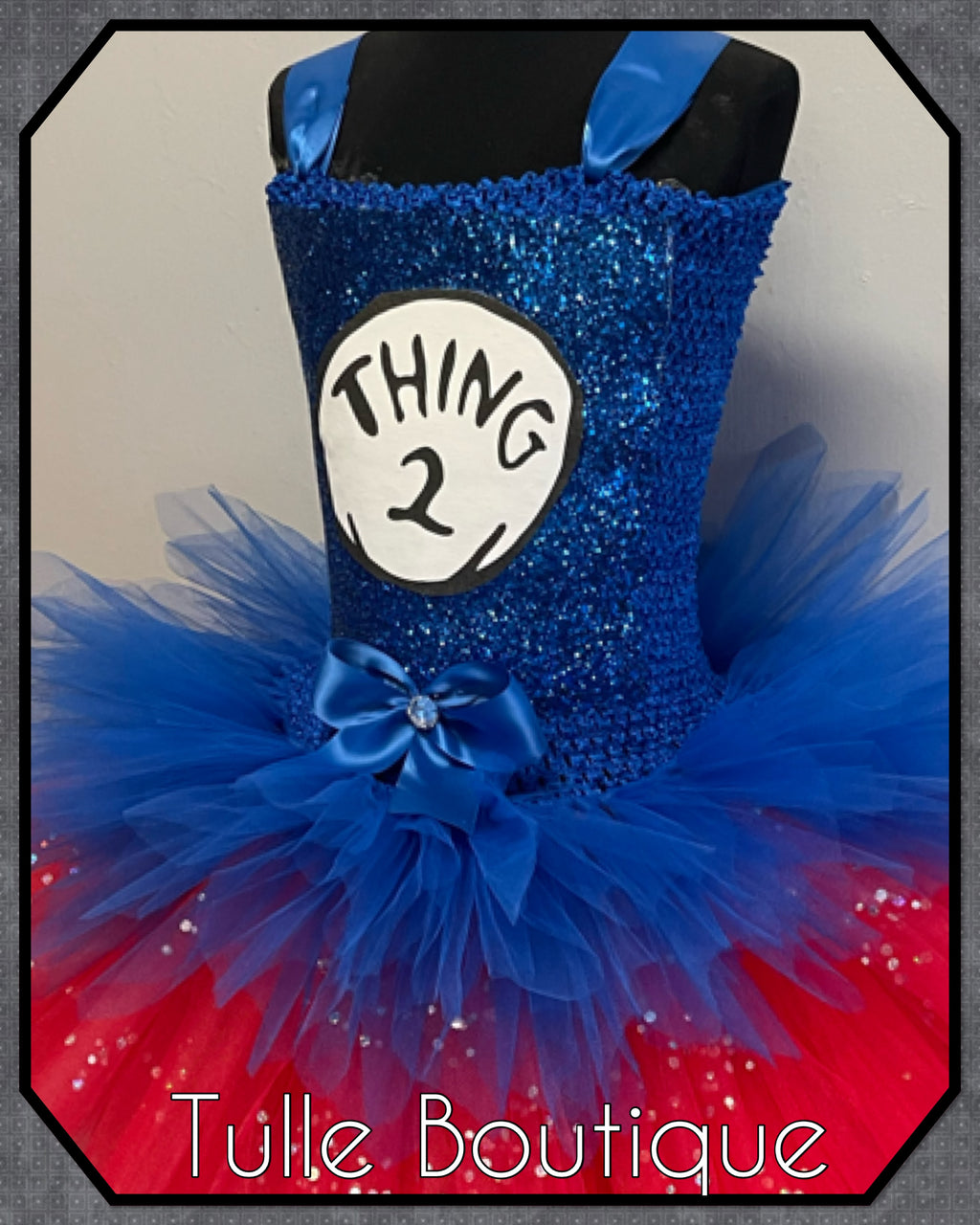 Girls toddlers Thing Two tutu dress, ballgown, fancy dress costume