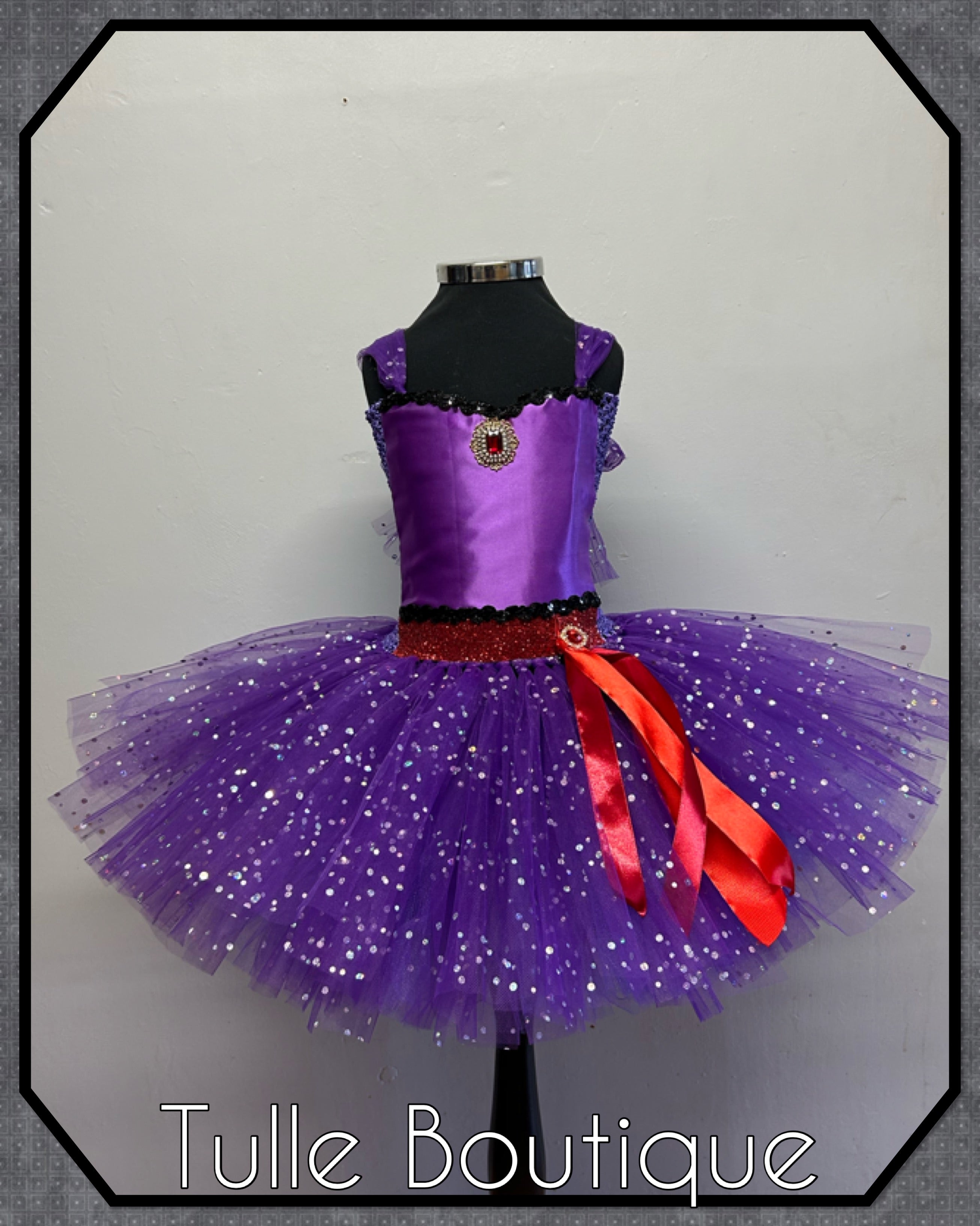 Girls toddlers Evil Queen tutu dress, ballgown, fancy dress costume