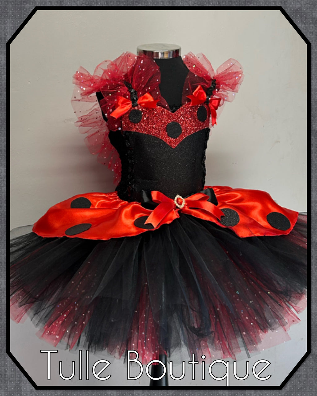 Girls toddlers Ladybug tutu dress, fancy dress costume