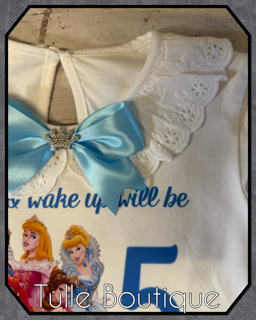Girls toddlers Princess when I wake up birthday personalised pjs