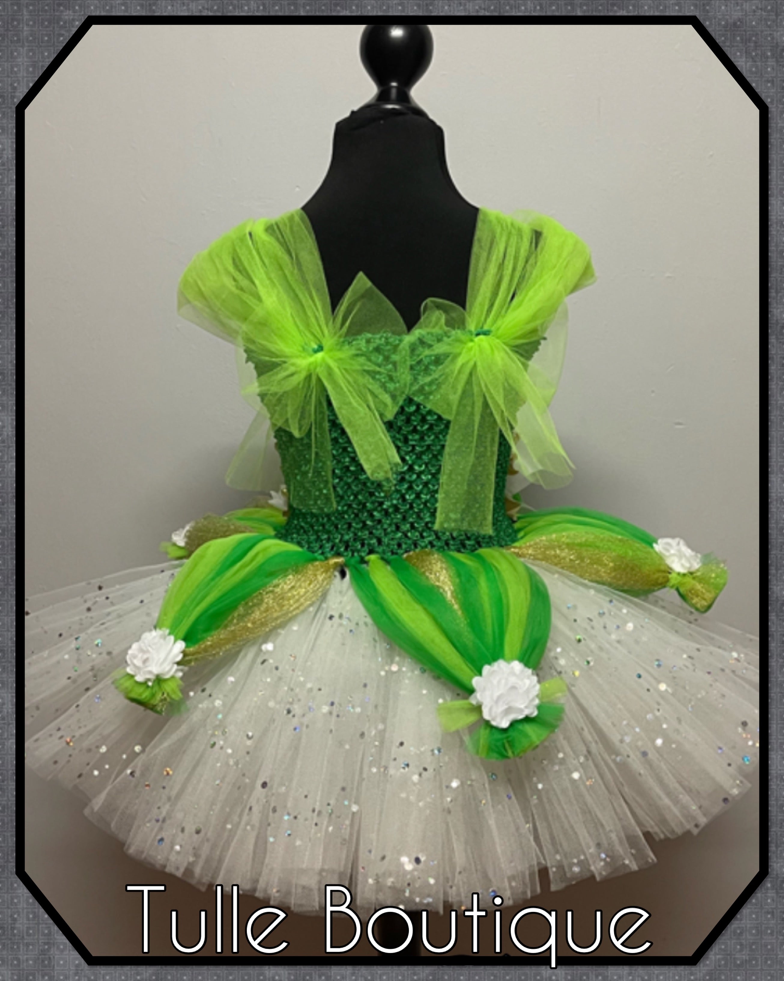 Girls toddlers Princess Tiana tutu dress, princess and the frog ballgown, fancy dress costume