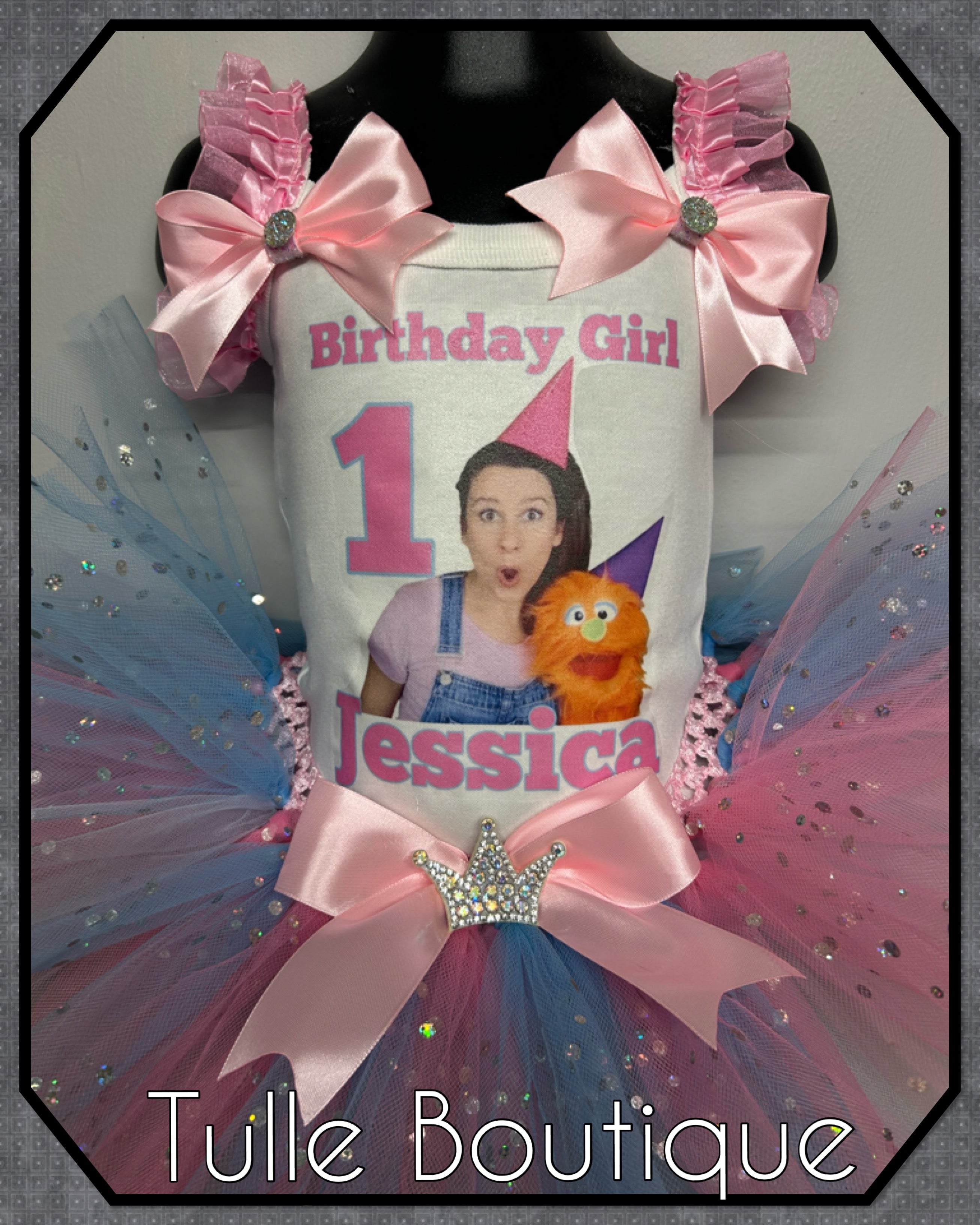 Girls toddlers Ms.Rachel birthday tutu outfit fancy dress costume