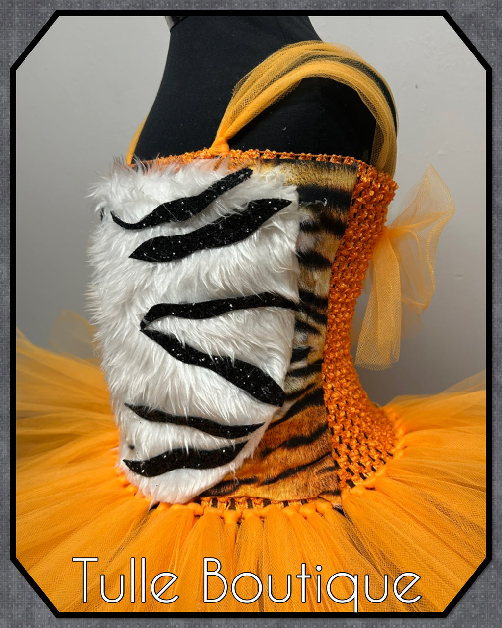 Girls toddlers Tiger book day tutu dress, ballgown, The tiger who came for tea fancy dress costume