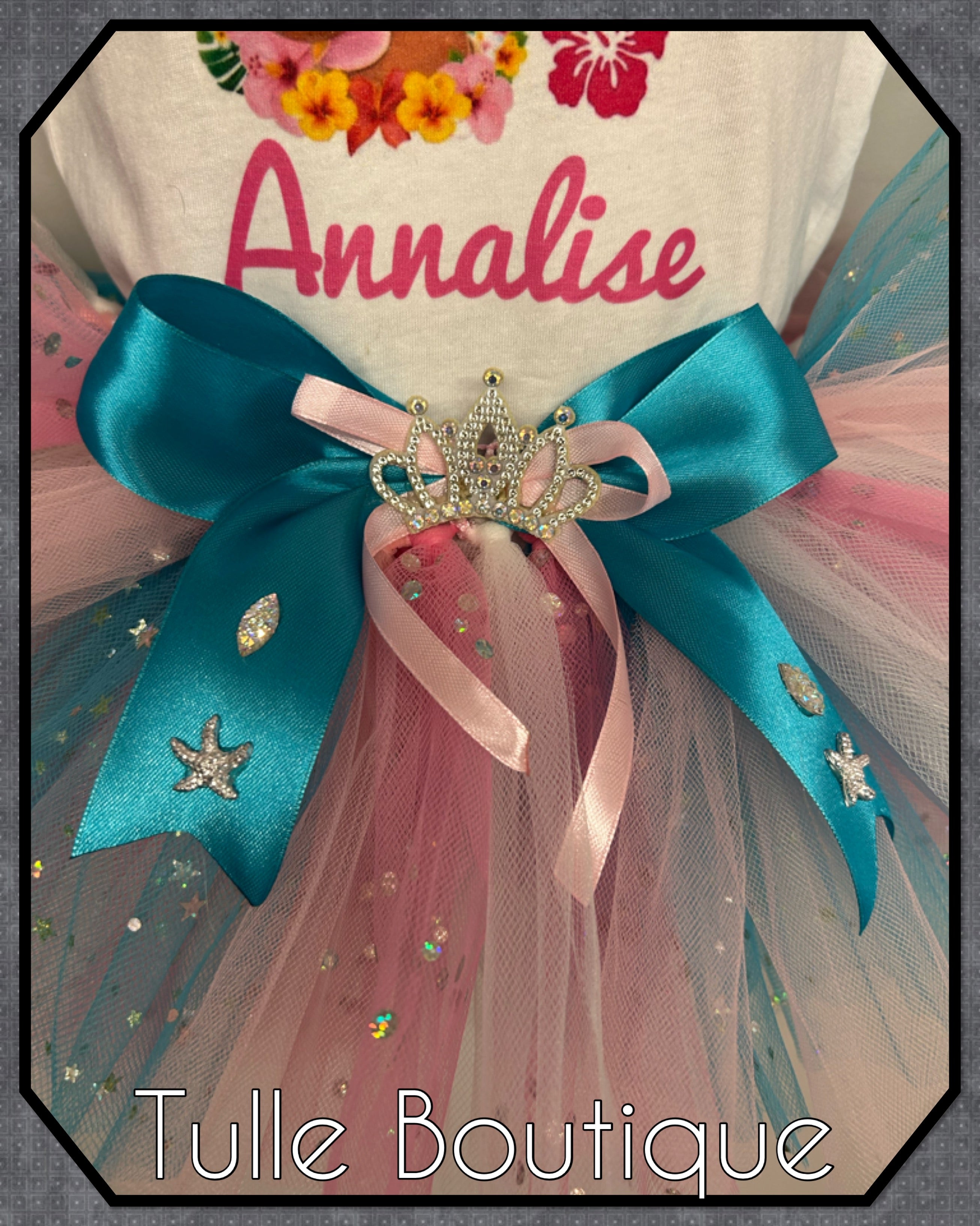 Girls toddlers Baby Moana birthday tutu outfit fancy dress costume