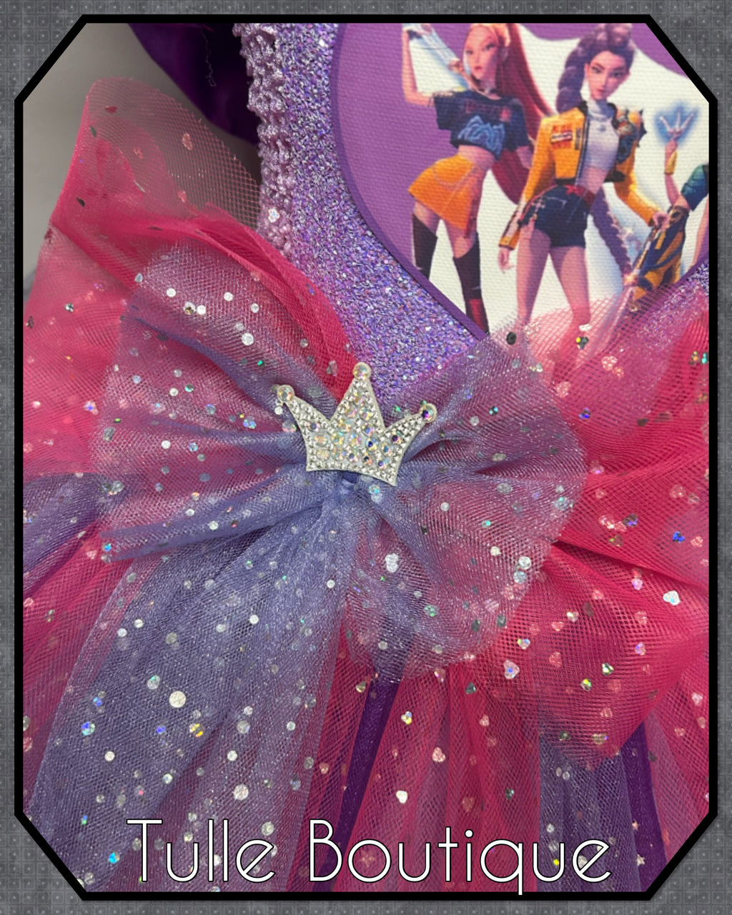 Girls toddlers Princess tutu dress, ballgown, Kpop Demon Hunters fancy dress costume