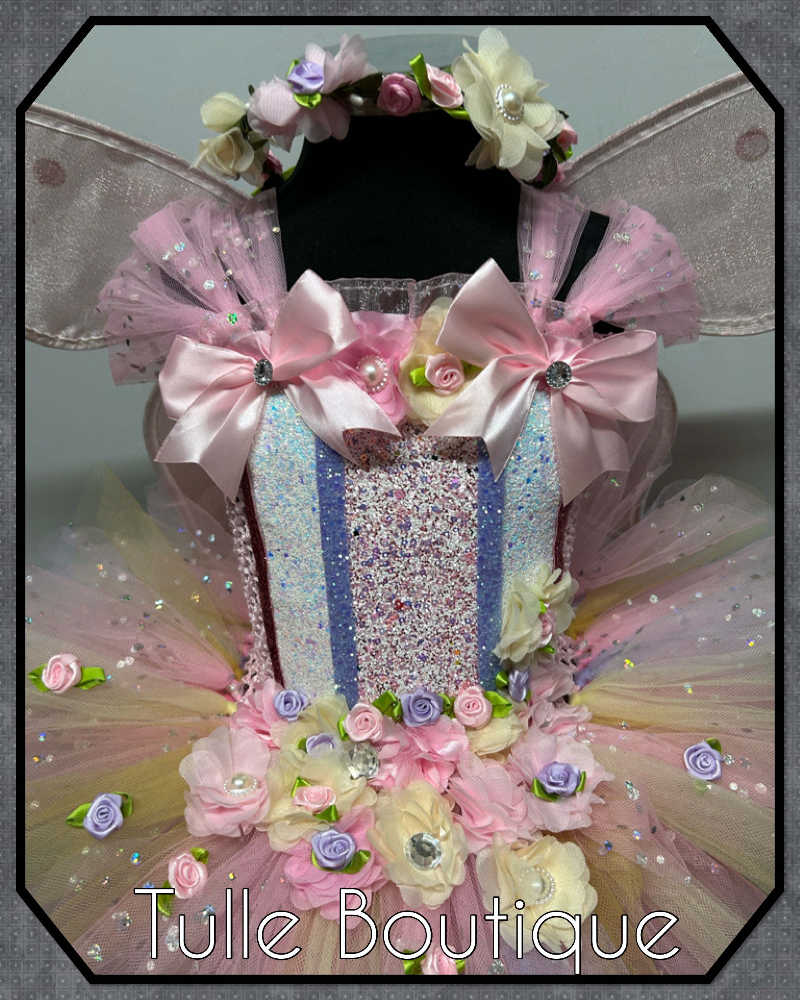 Girls toddlers Lila fairy tutu dress pinks and nude, ballgown, fancy dress costume