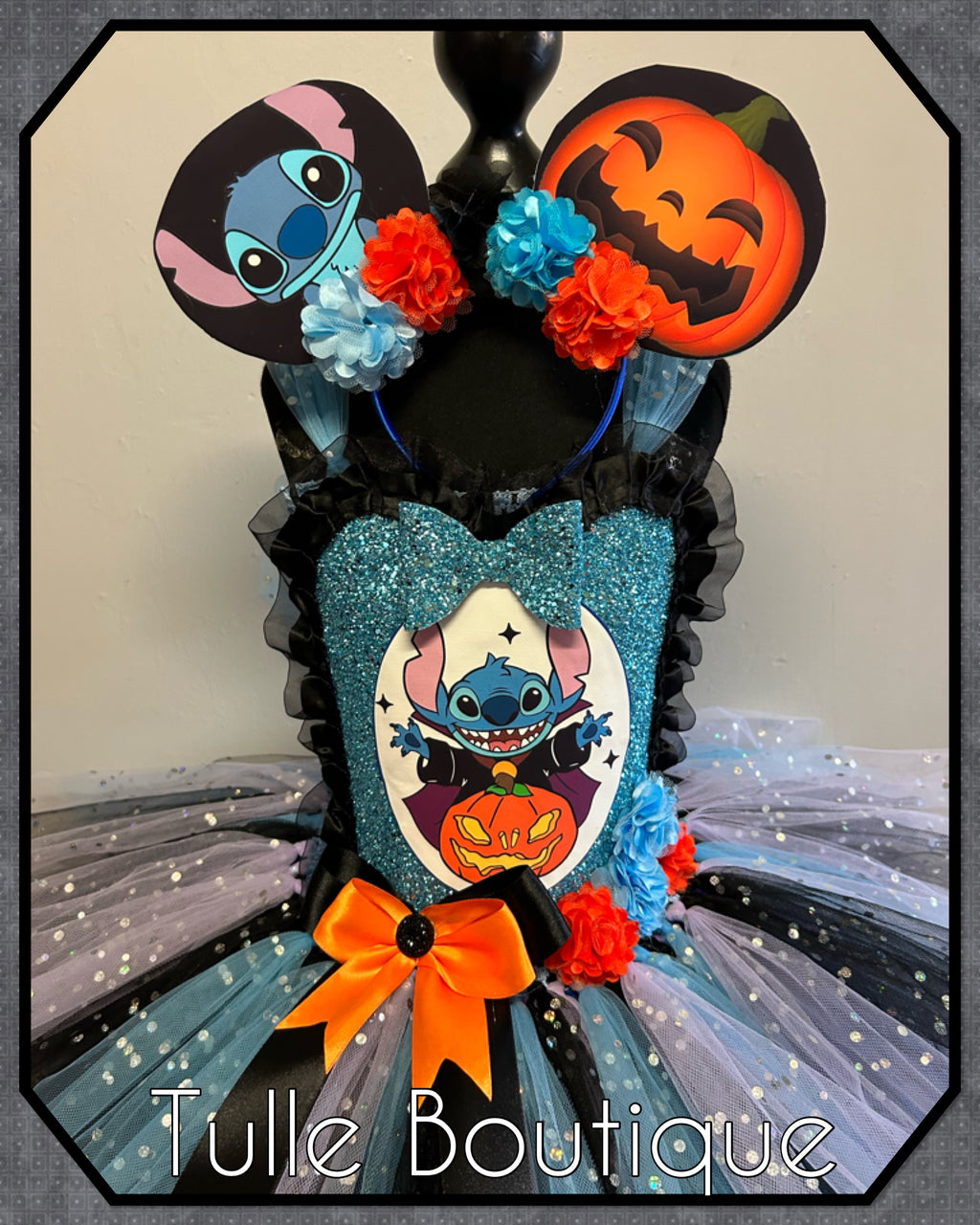 Girls toddlers Halloween scary Stitch tutu dress, ballgown, fancy dress costume