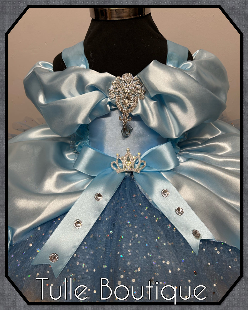 Girls toddlers Disney Princess Cinderella blue tutu dress, birthday ballgown, fancy dress costume