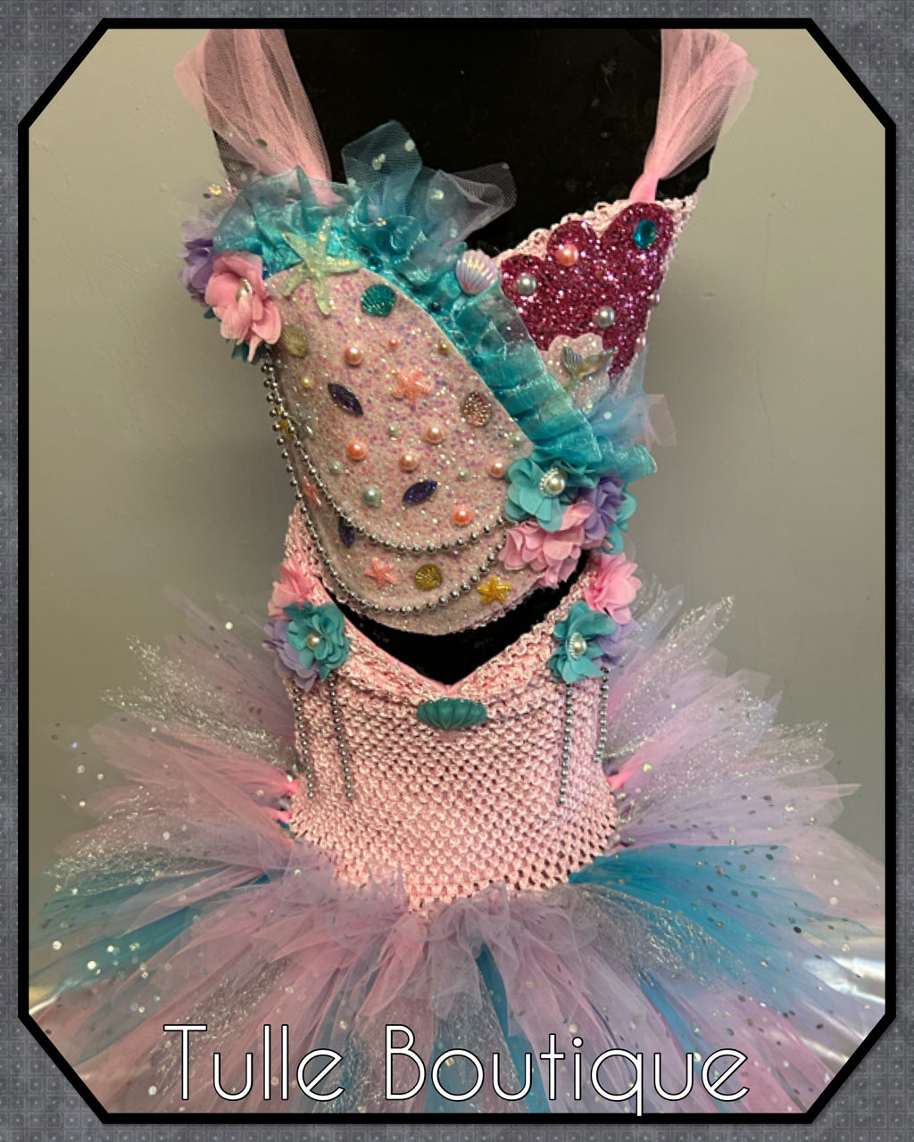 Girls toddlers Mermaid fishtail tutu dress, ballgown, fancy dress costume