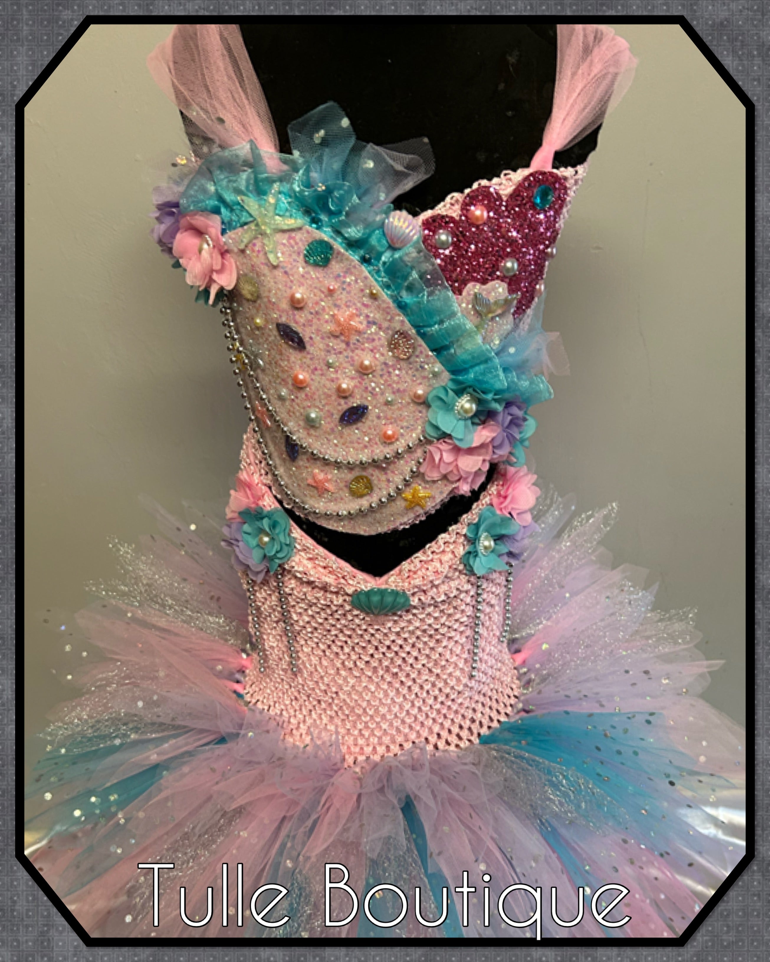 Girls toddlers Mermaid fishtail tutu dress, ballgown, fancy dress costume