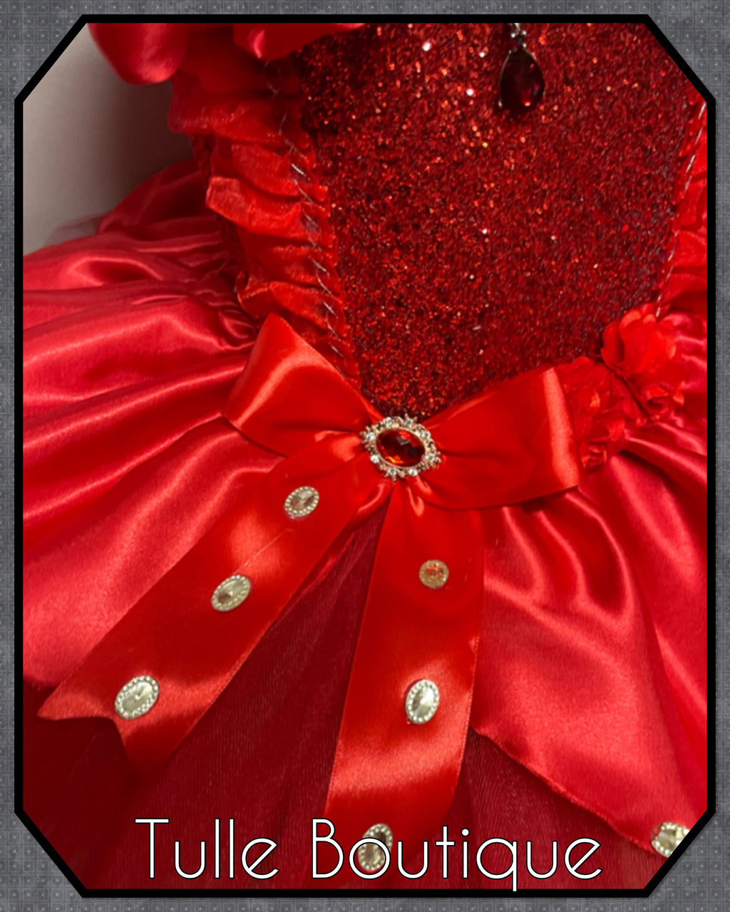 Girls toddlers Red princess Christmas tutu dress,ballgown, fancy dress costume