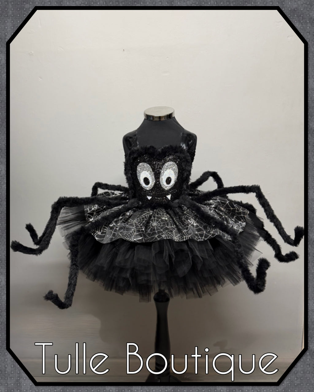 Girls toddlers Sparkly glitter Spider Halloween tutu dress, ballgown, Spider fancy dress costume