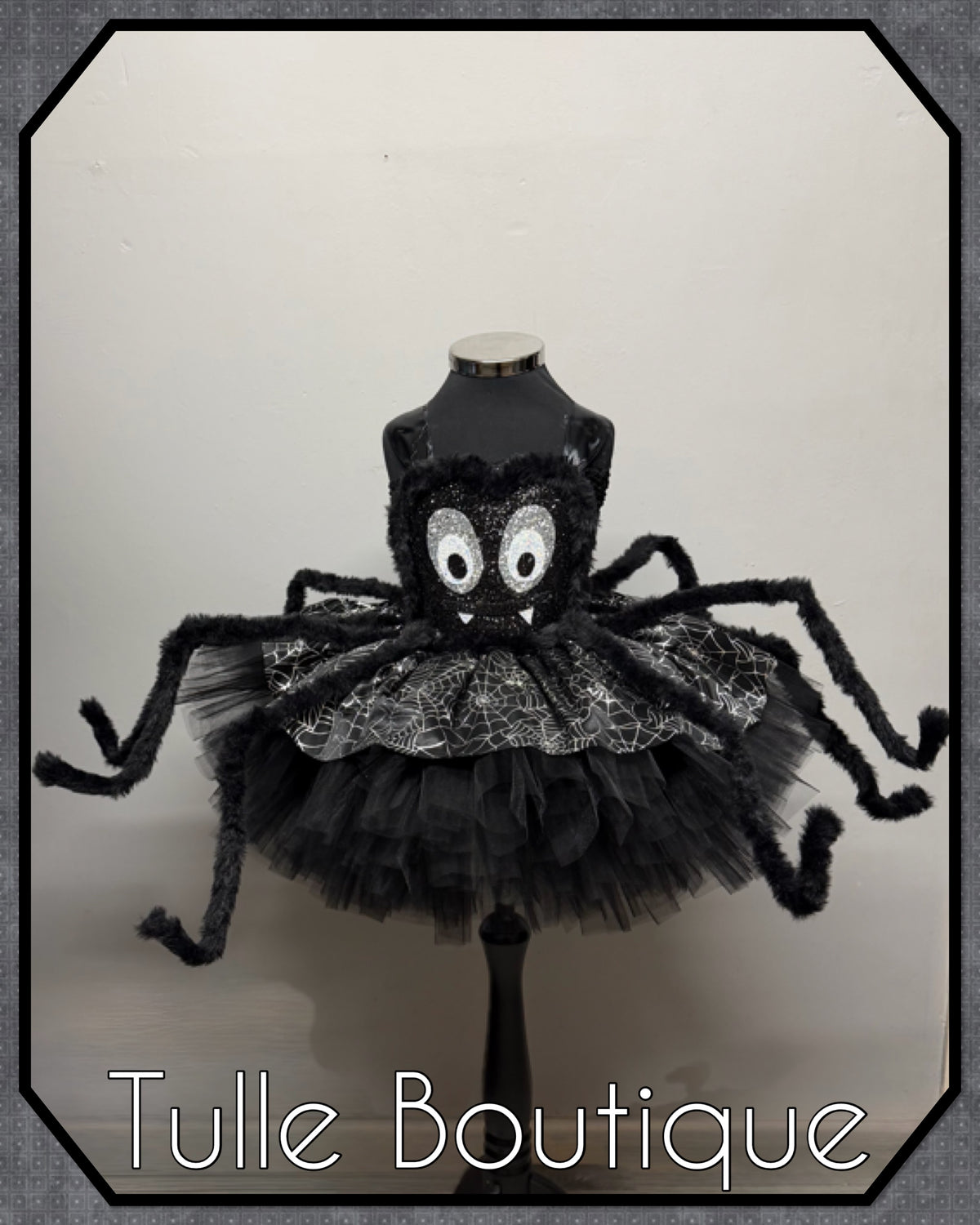 Girls toddlers Sparkly glitter Spider Halloween tutu dress, ballgown, Spider fancy dress costume