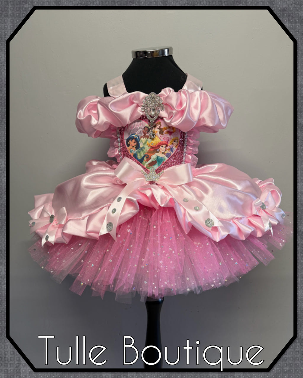 Girls toddlers pink Sparkly Disney Princess tutu dress, ballgown, fancy dress costume