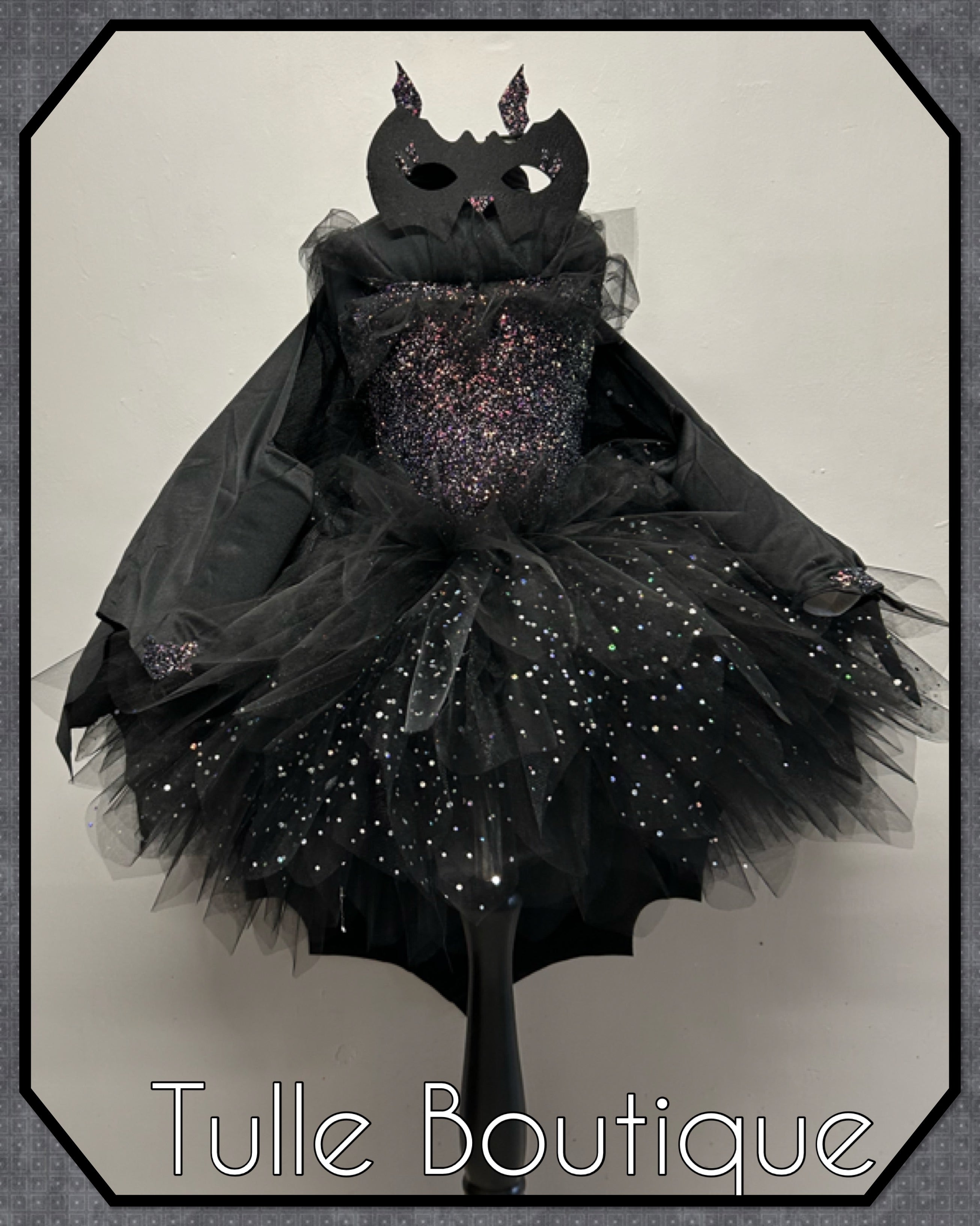 Girls toddlers sparkly Bat tutu birthday party dress,ballgown, fancy dress costume